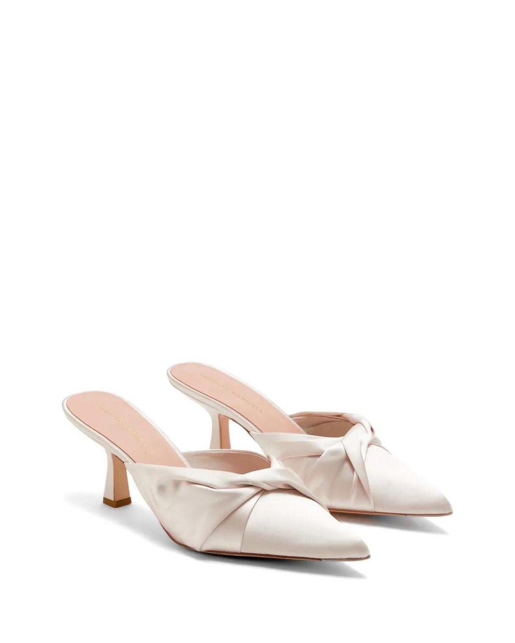 Loeffler Randall White Tyla Knotted Mules