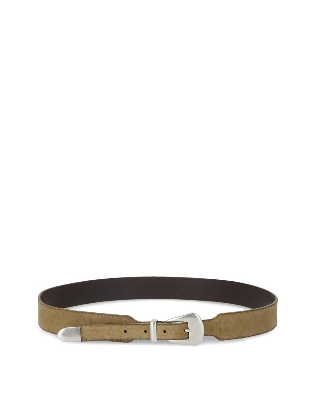 Fortela White Perforated Detailing Belt for men