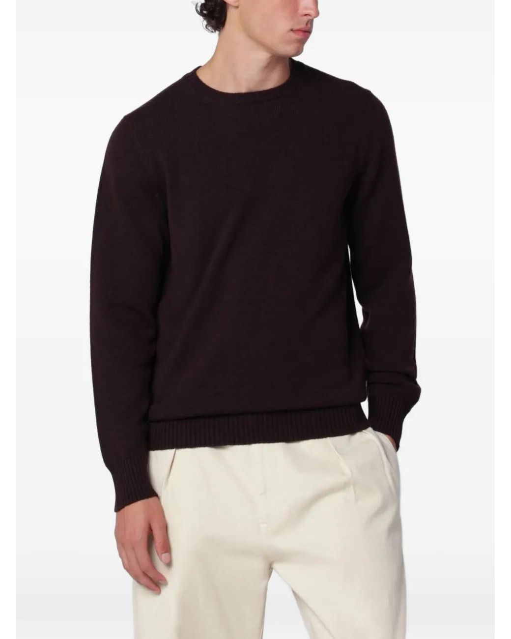 Drumohr Blue Crew-Neck Long-Sleeve Sweater for men