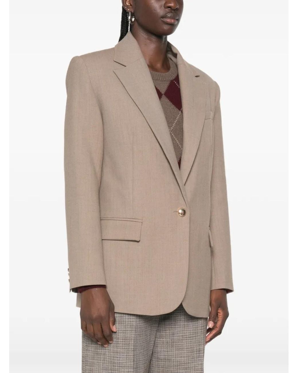 Maje Natural Single-Breasted Blazer