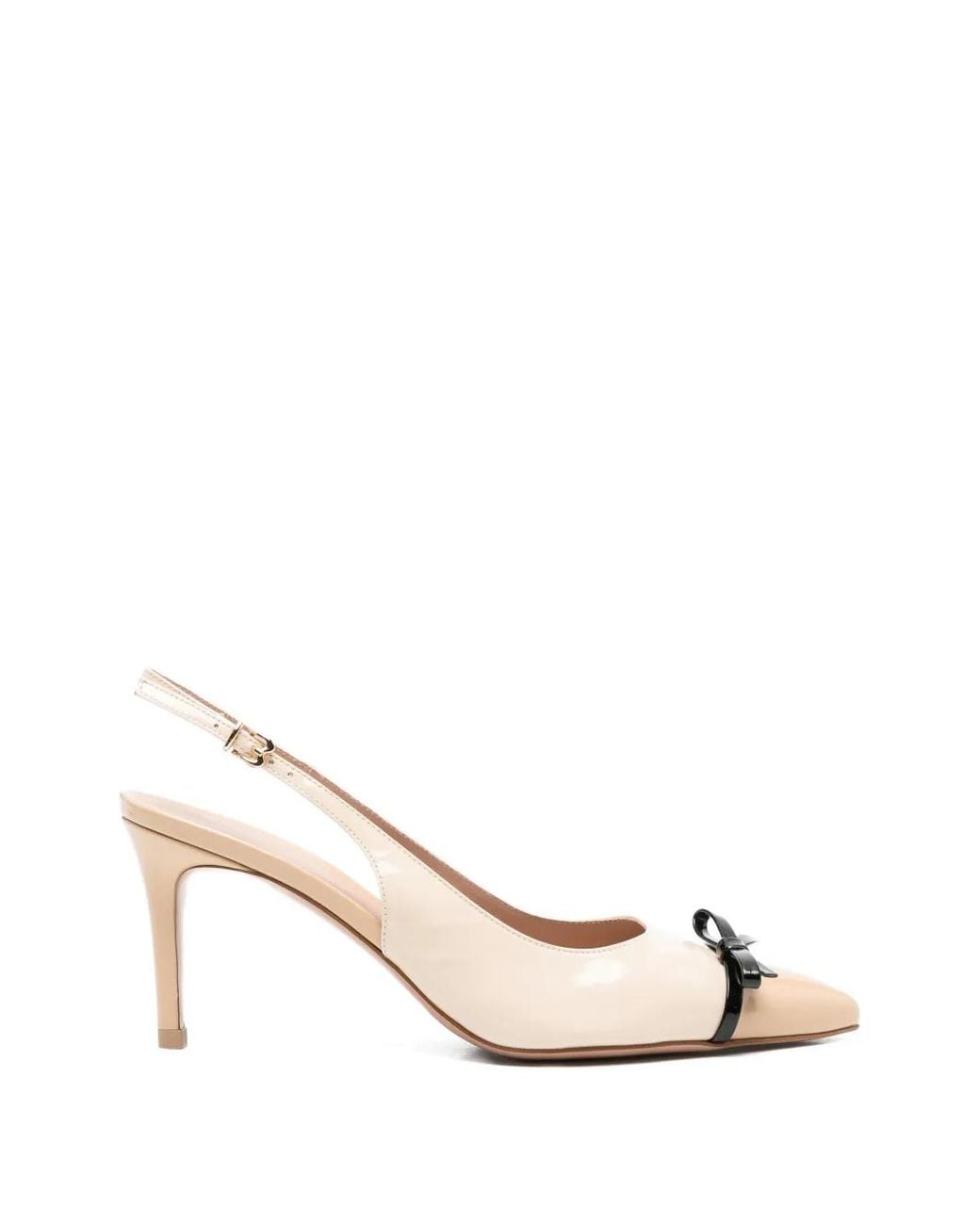 Roberto Festa White Glass Slingback Pumps