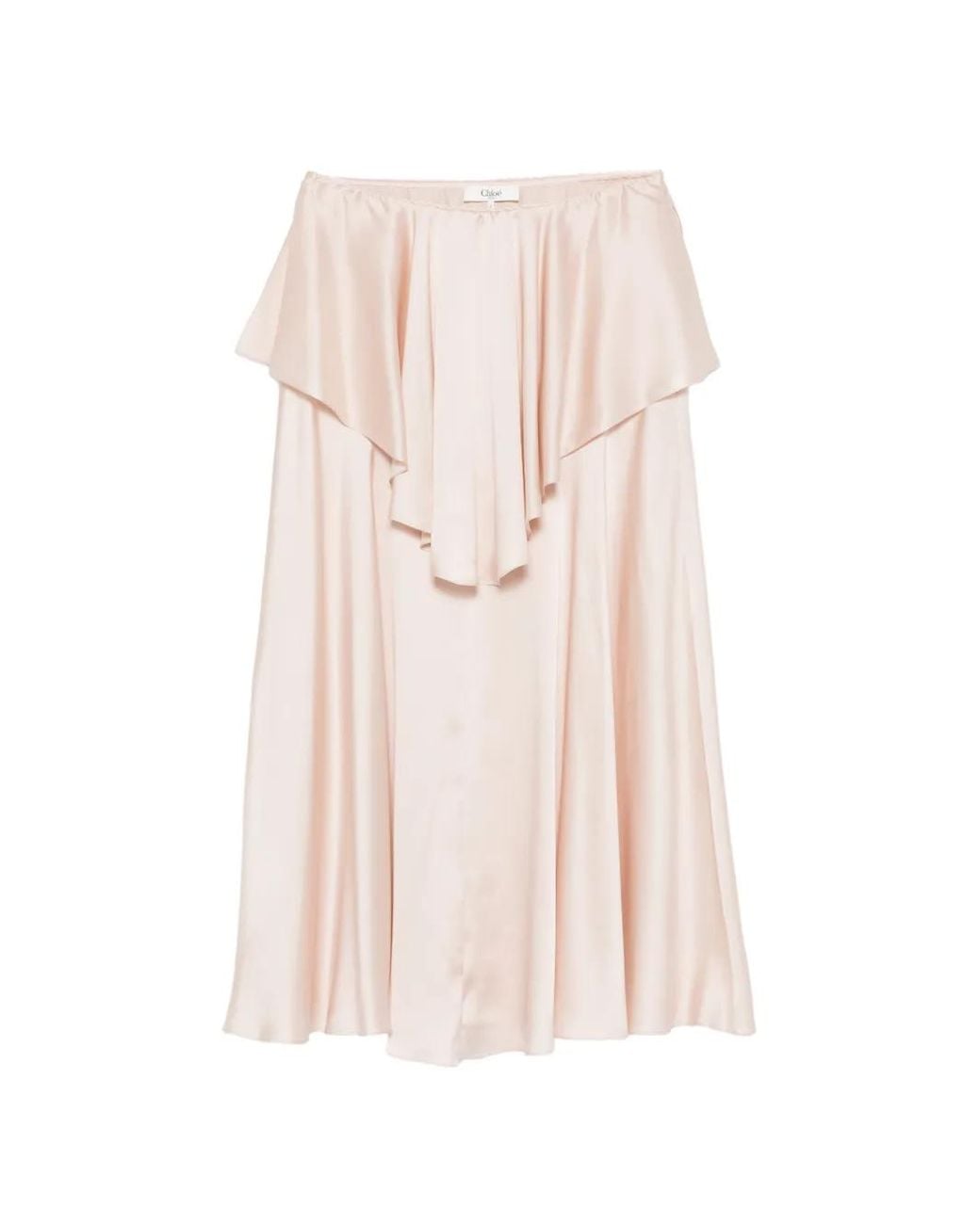 Chloé Satijnen Maxi-Rok Met Ruches in het Pink
