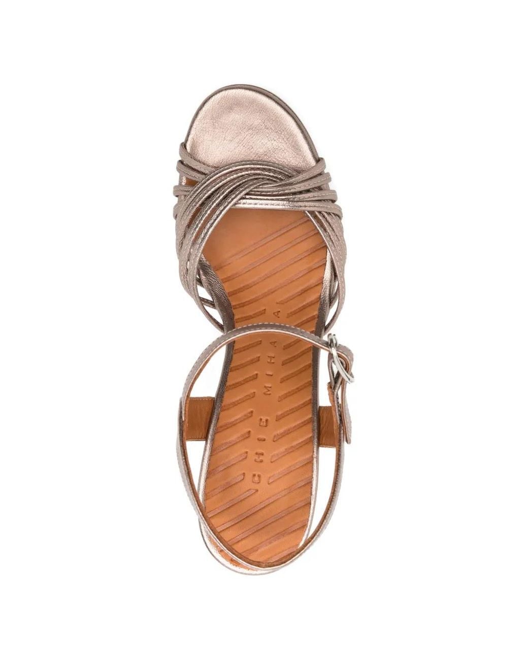 Chie Mihara Pink Caneti Metallic Heeled Sandals