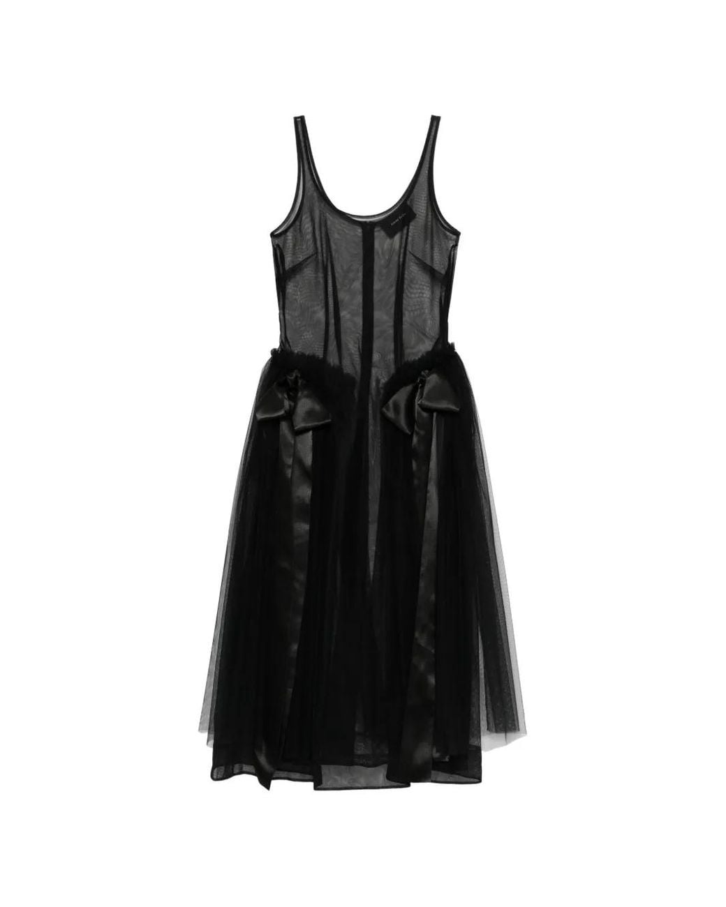 Simone Rocha Black Bow Midi Dress