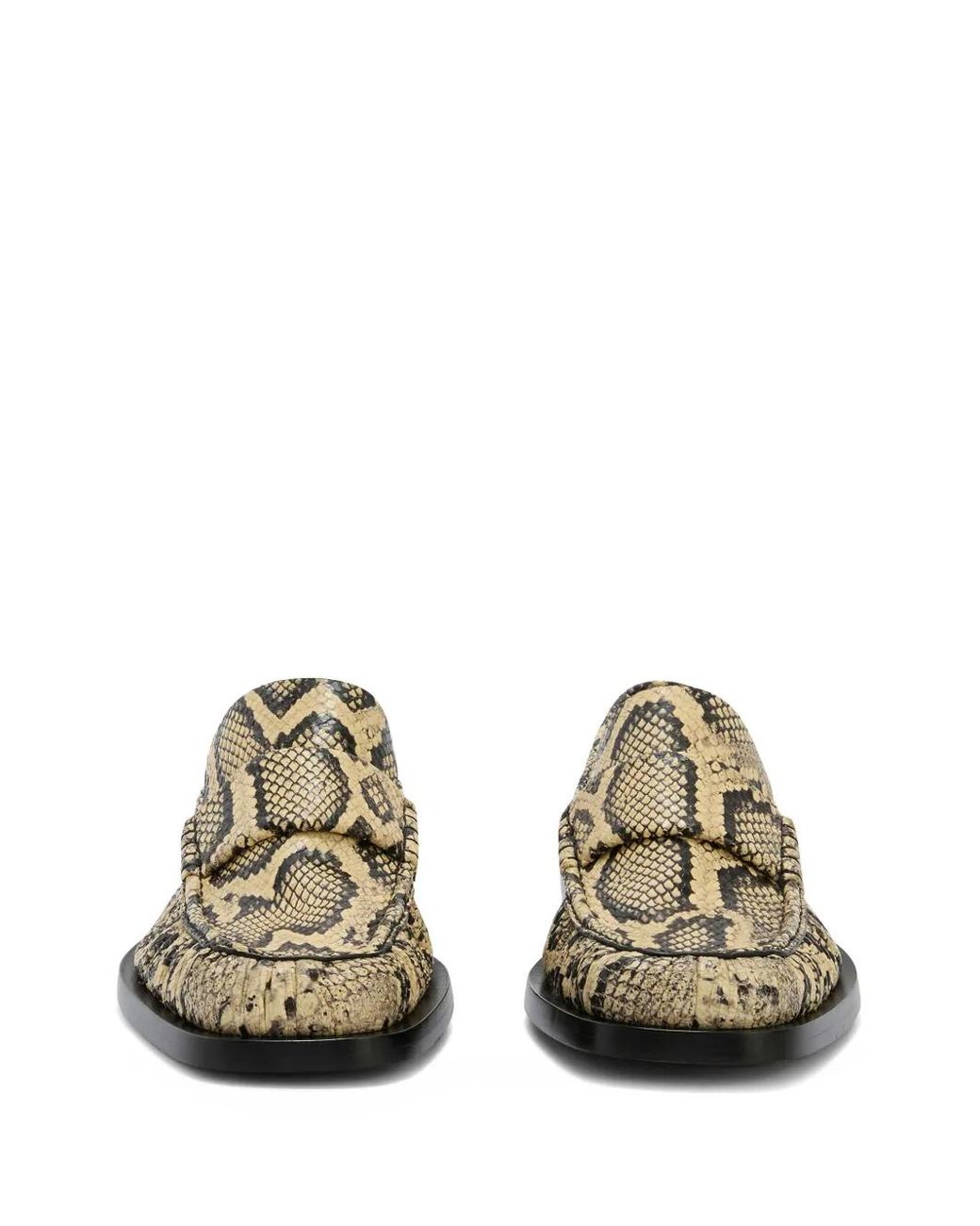 Jil Sander Natural Python-Print Loafers for men