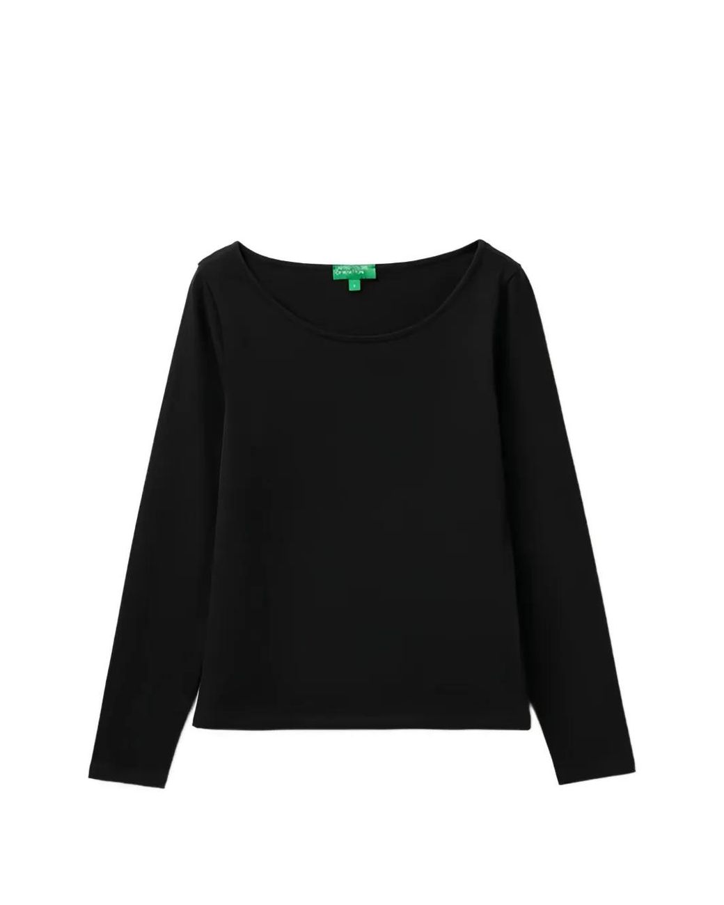 Benetton Black Long-Sleeve Scoop-Neck T-Shirt
