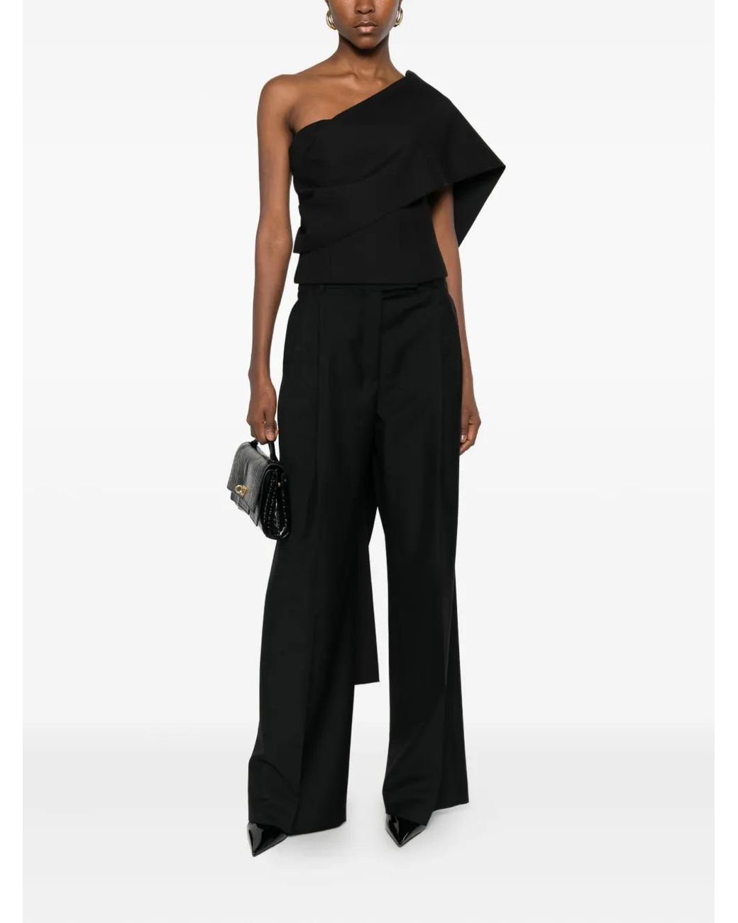 Rohe Black One-Shoulder Blouse