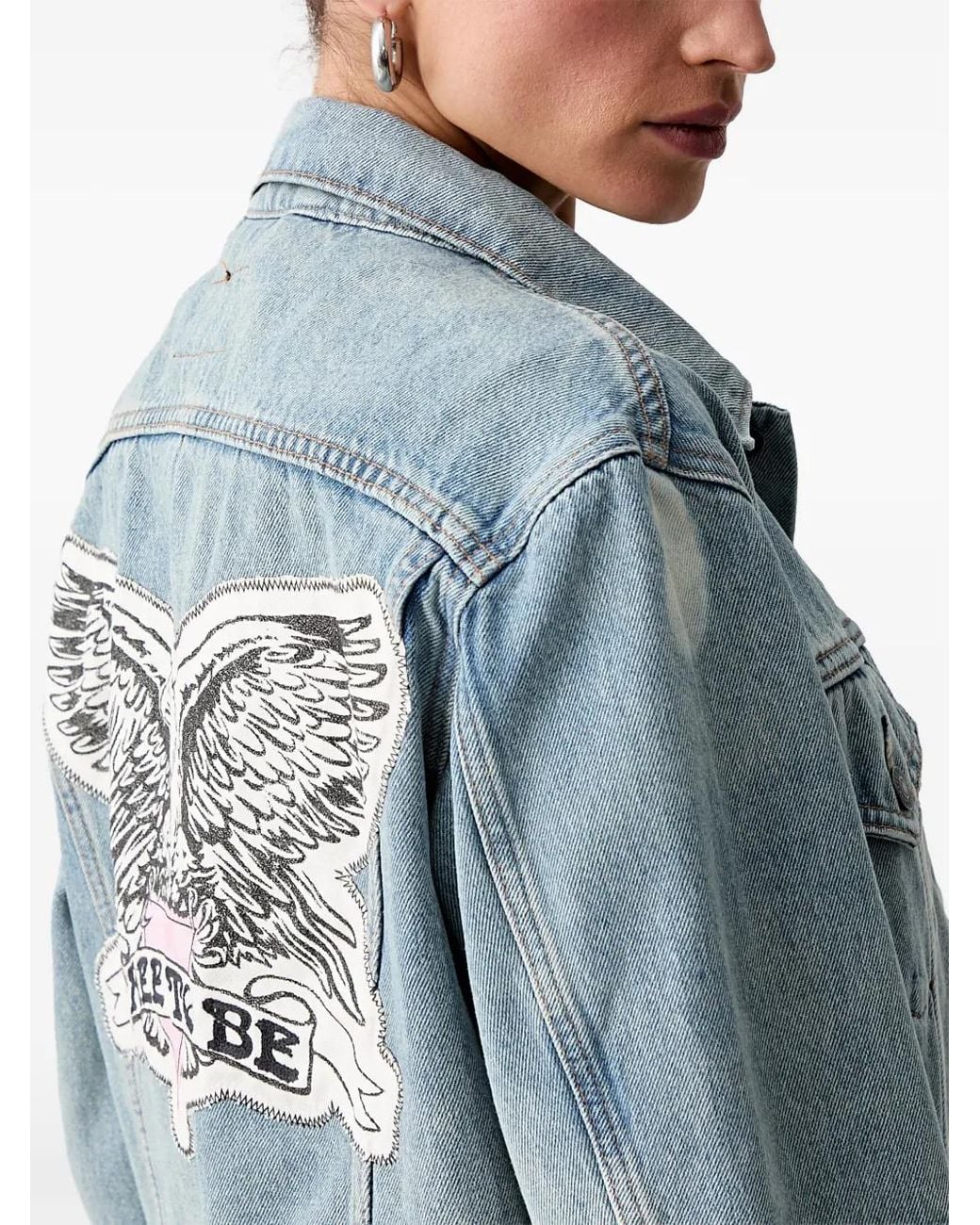 Levi's Blue Graphic-Patch Denim Jacket