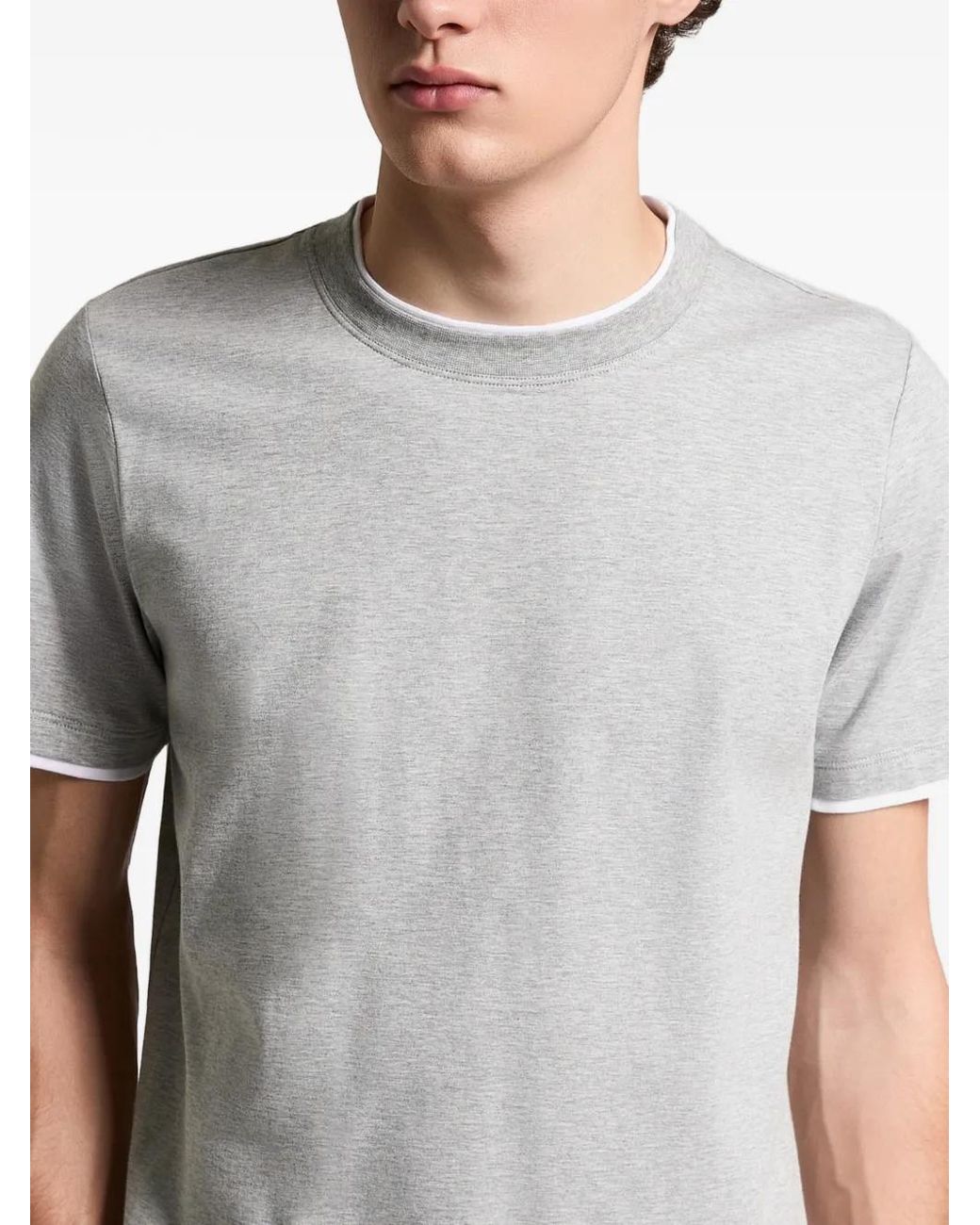 Peserico Klassisches T-Shirt in Gray für Herren