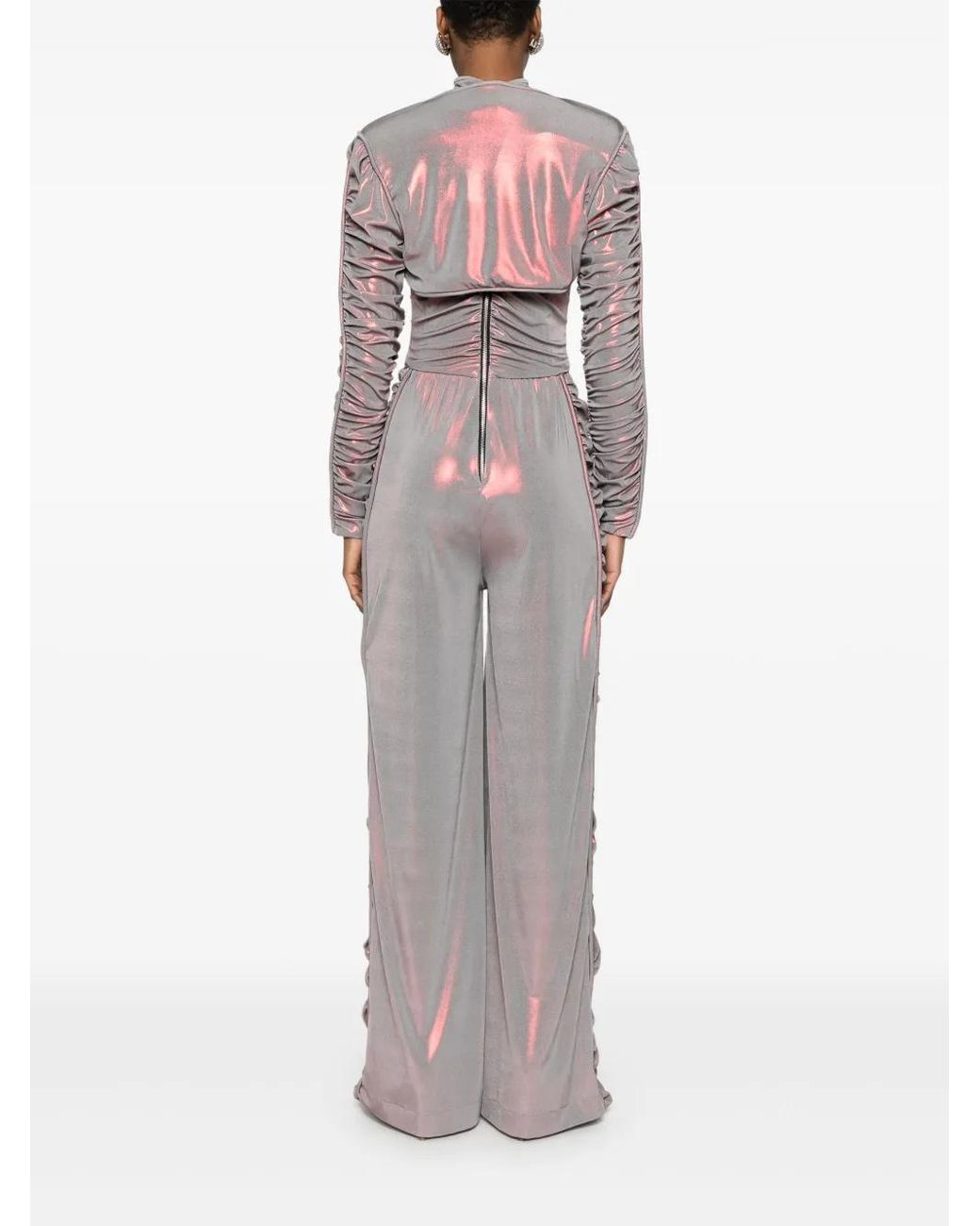 MITILIANE COUTURE Gray Holographic Jumpsuit