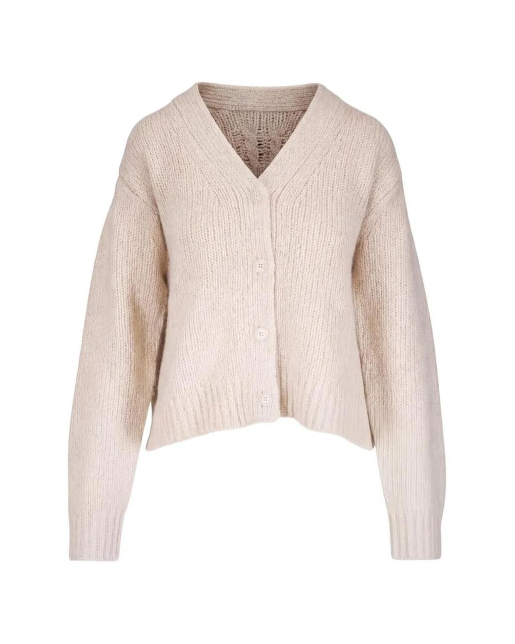 Nili Lotan Natural Lorana Cable-Knit Cardigan