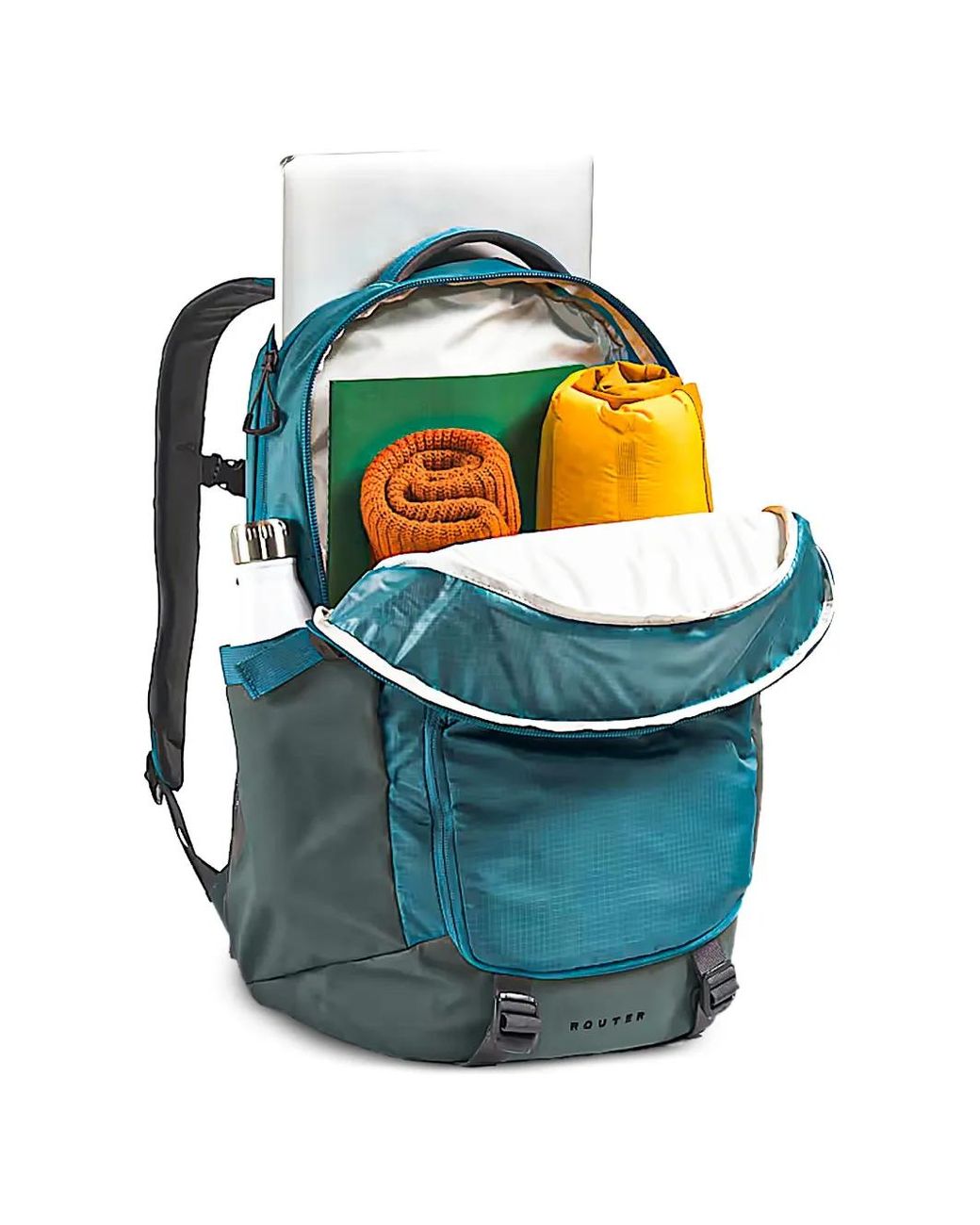 The North Face Blue Router Zipped Backpack