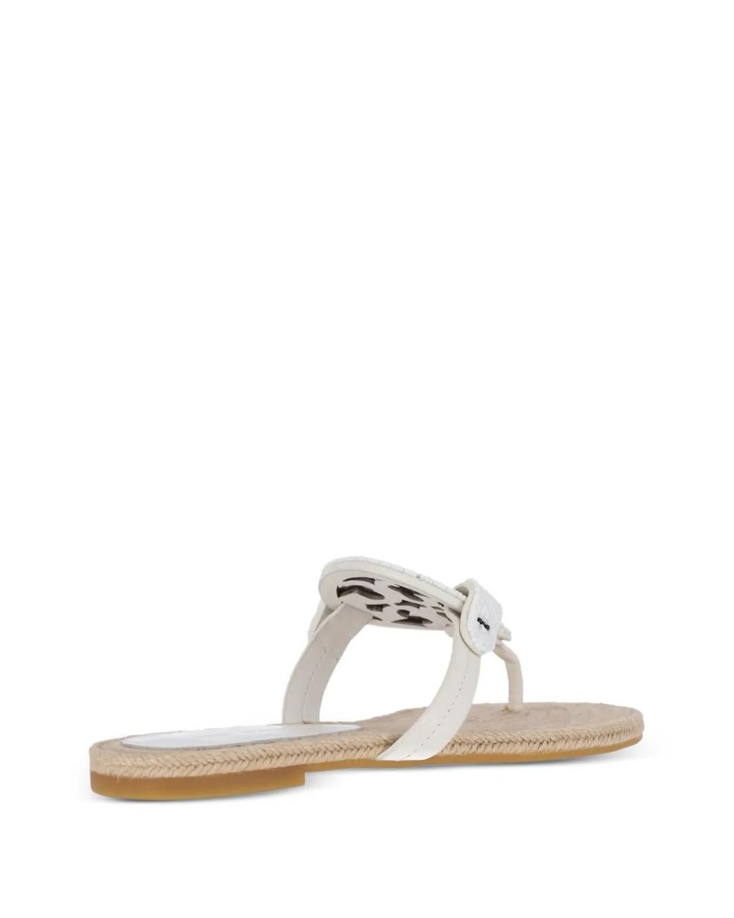Tory Burch White Miller Beaded Espadrilles