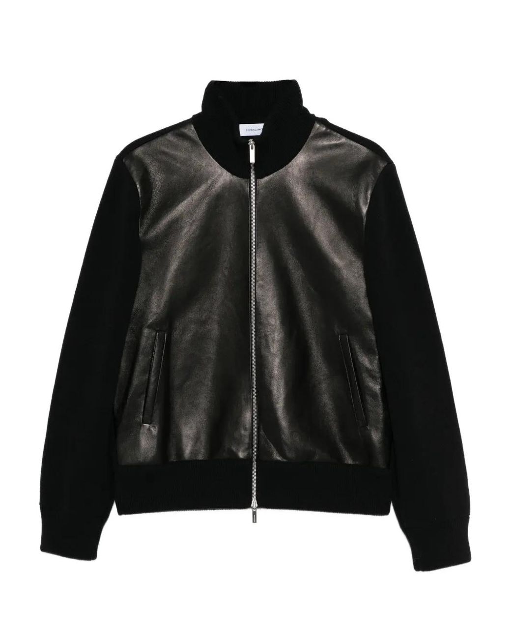 Chaqueta Bómber Con Cremallera Ferragamo de hombre de color Black