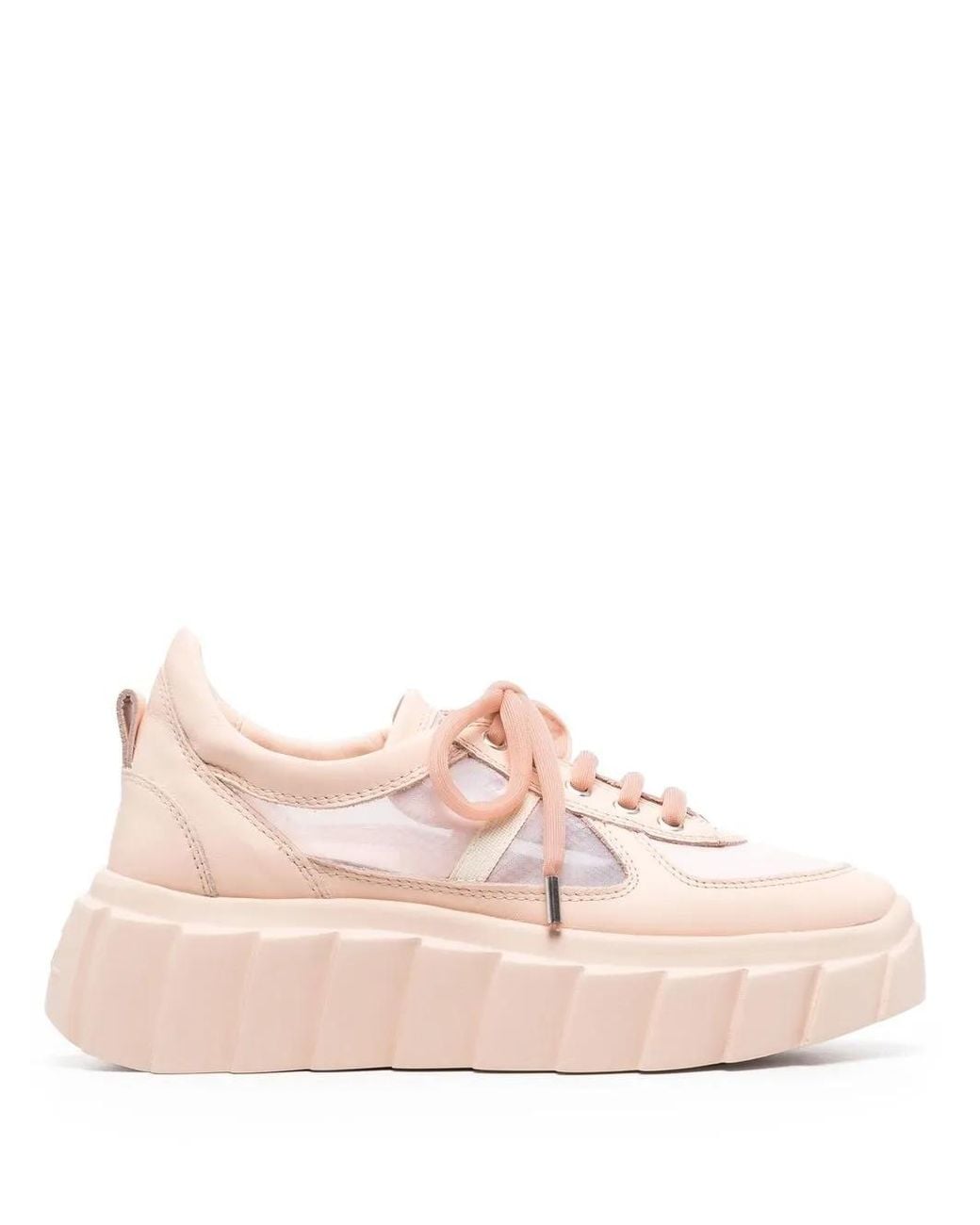 Agl Attilio Giusti Leombruni Pink Blondie Grid Platform Sneakers