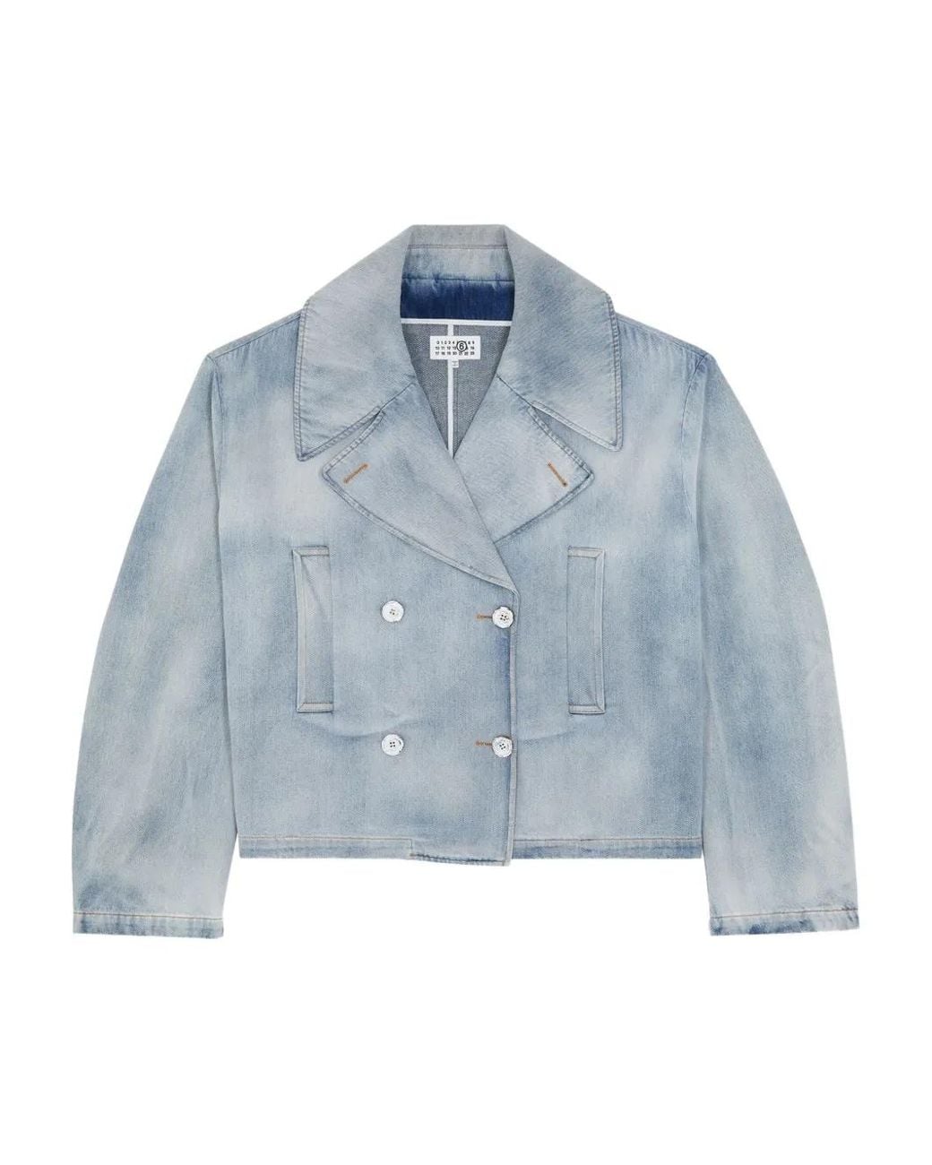 MM6 by Maison Margiela Blue Denim Peacoat