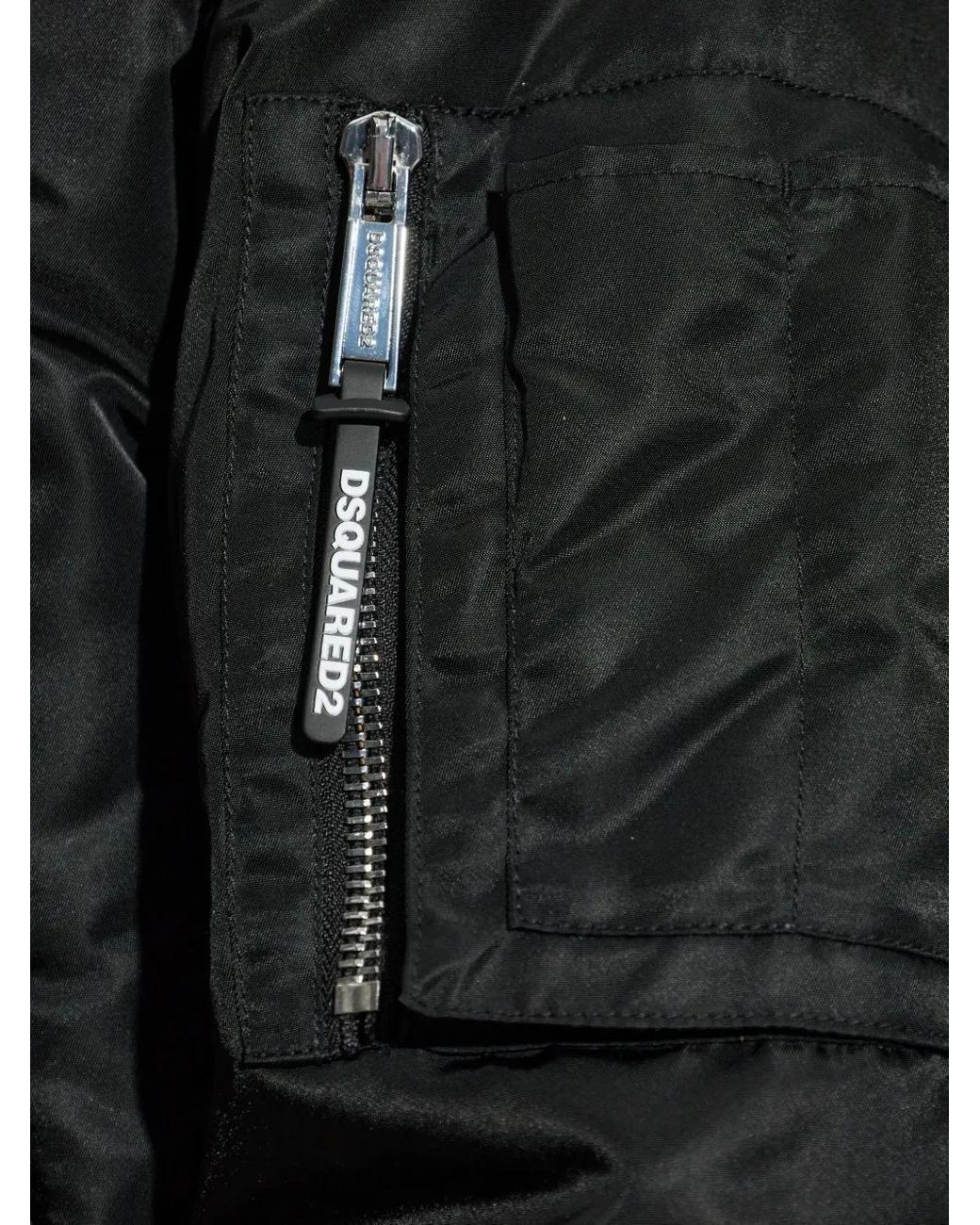 Bomber Con Zip di DSquared² in Black da Uomo