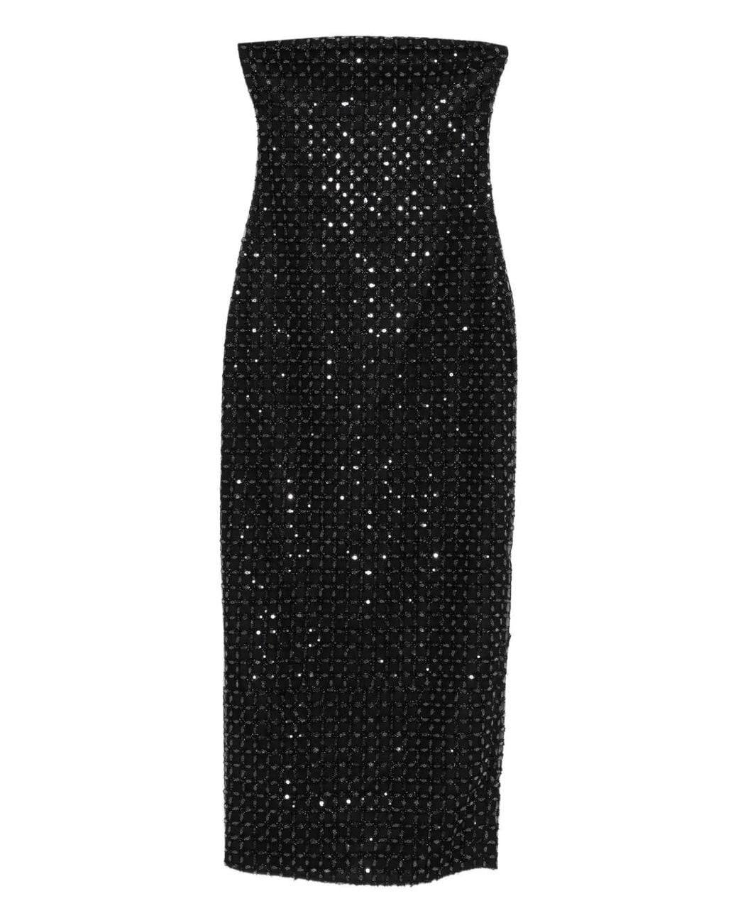 chinese dress ladies Rent Rotate Floral Strapless Mesh Maxi Dress main image 1