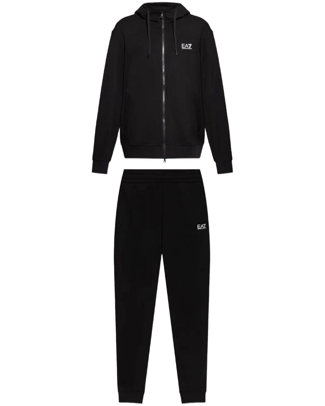 Pantalones De Chándal Con Cordones EA7 de hombre de color Black