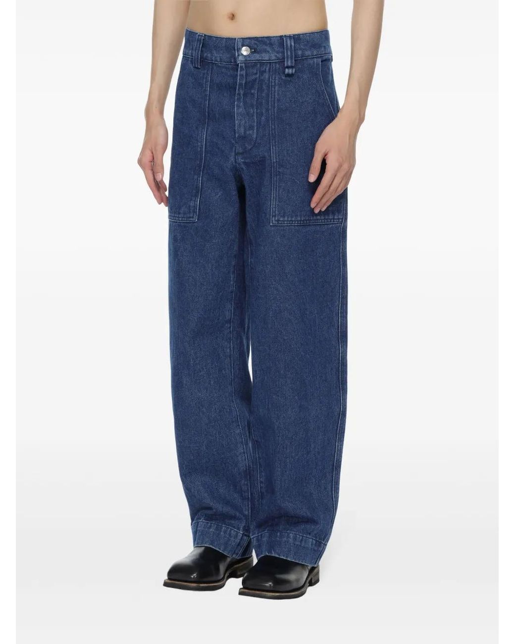 Maison Kitsuné Blue Workwear Jeans for men