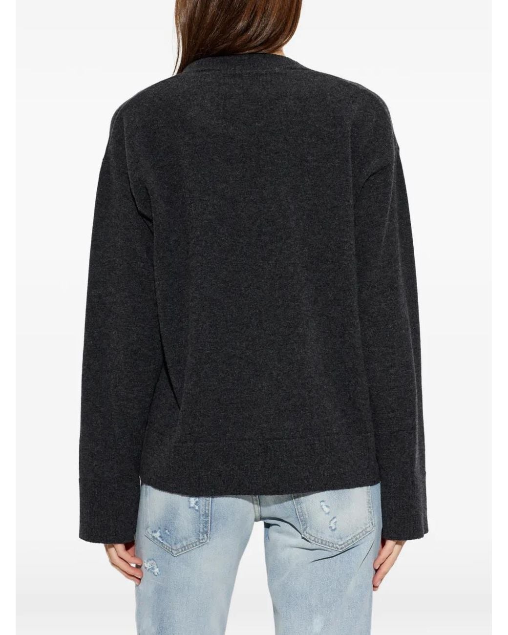 Akep Black V-Neck Button-Up Cardigan
