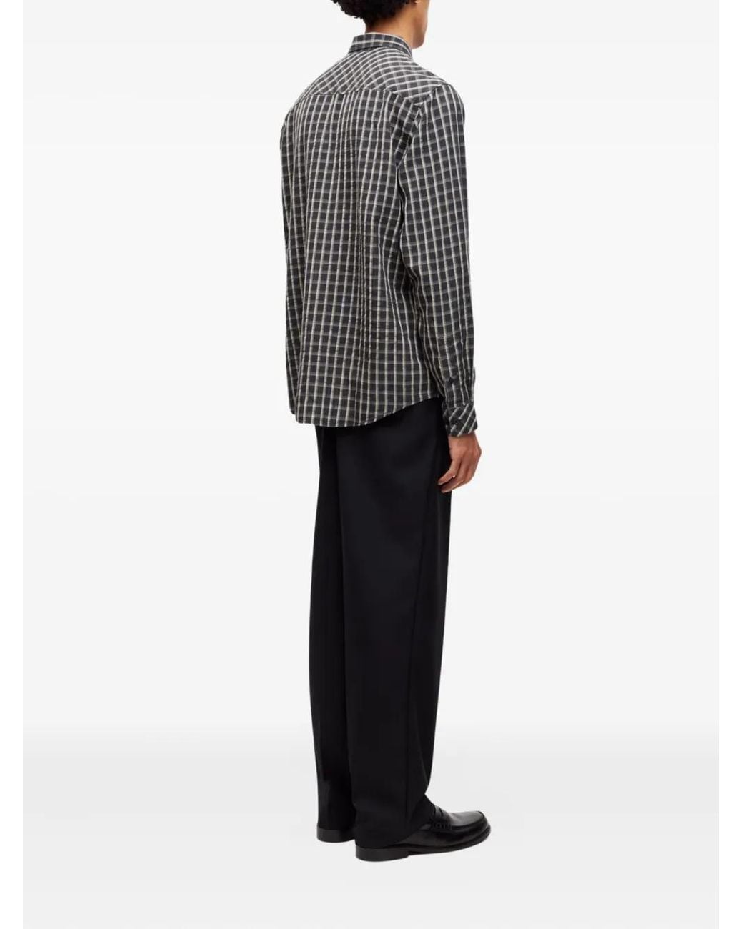 Samsøe & Samsøe Gray Checked Saryan Shirt for men