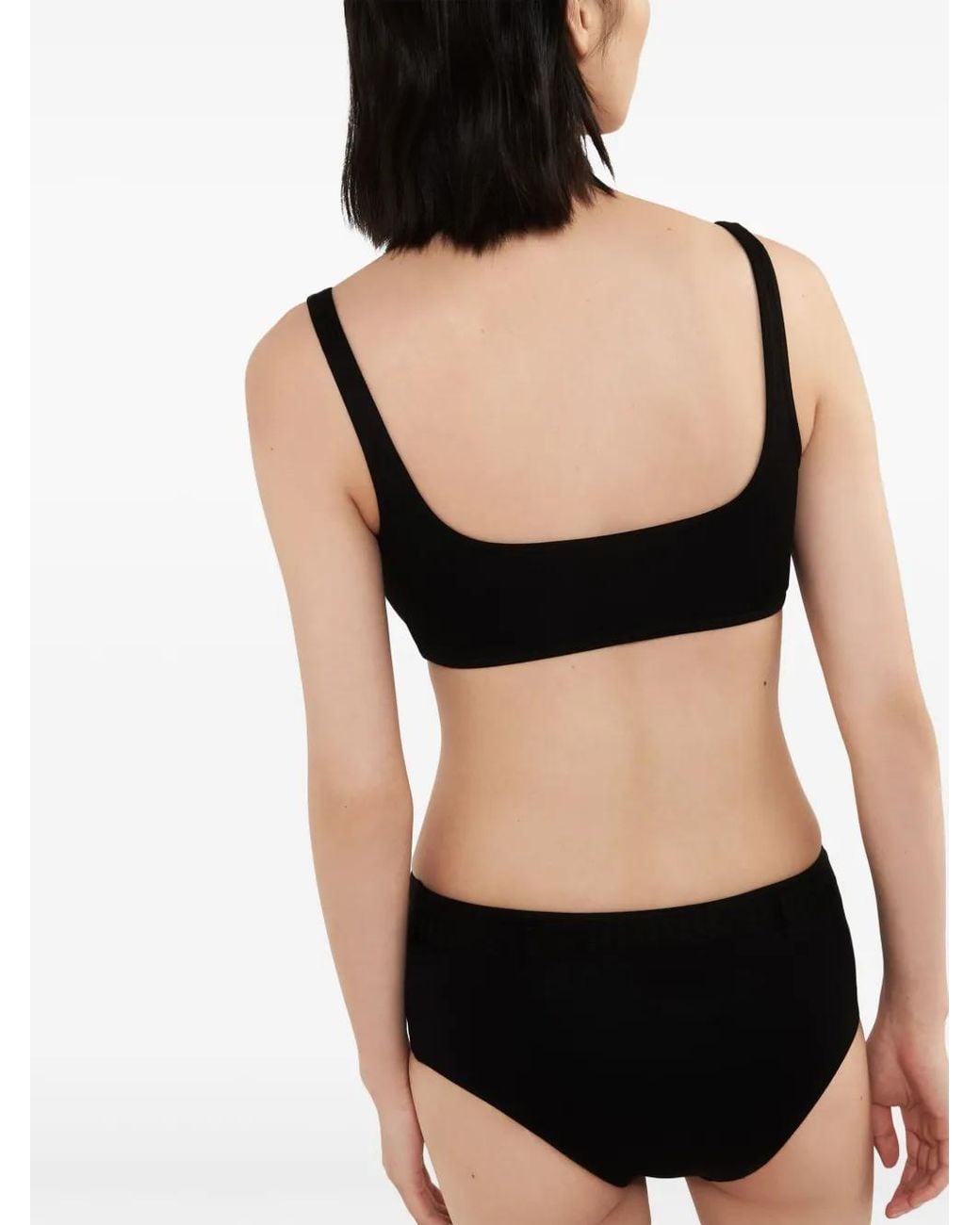 Prada Black Interlock Fabric Bikini Bottom