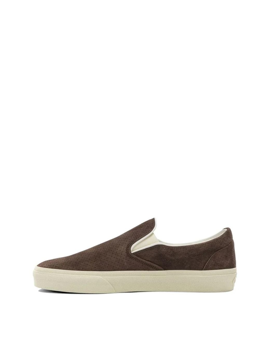 Tom Ford Brown Suede Slip-On Sneakers for men