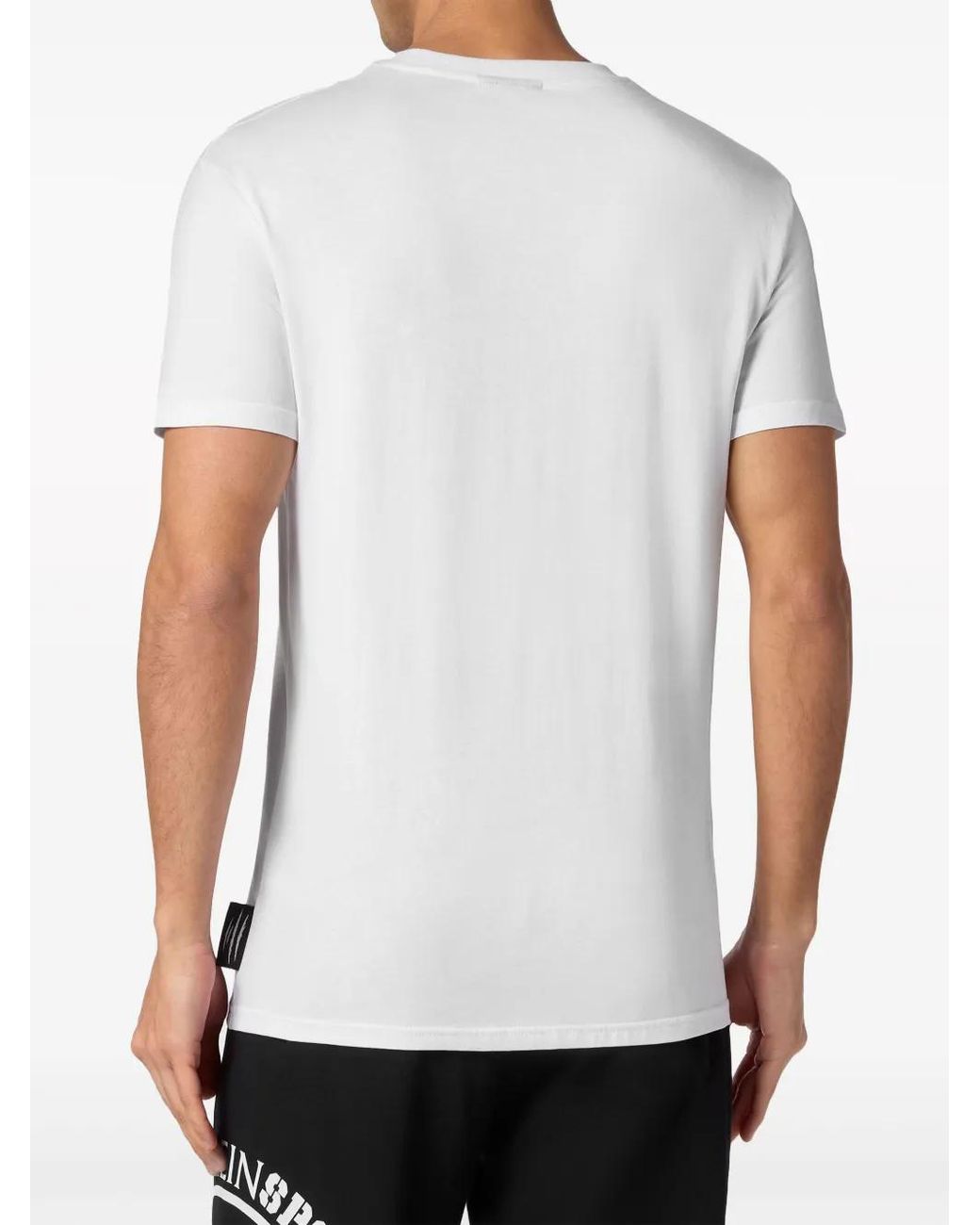 Philipp Plein White Carbon Tiger Print T-Shirt for men