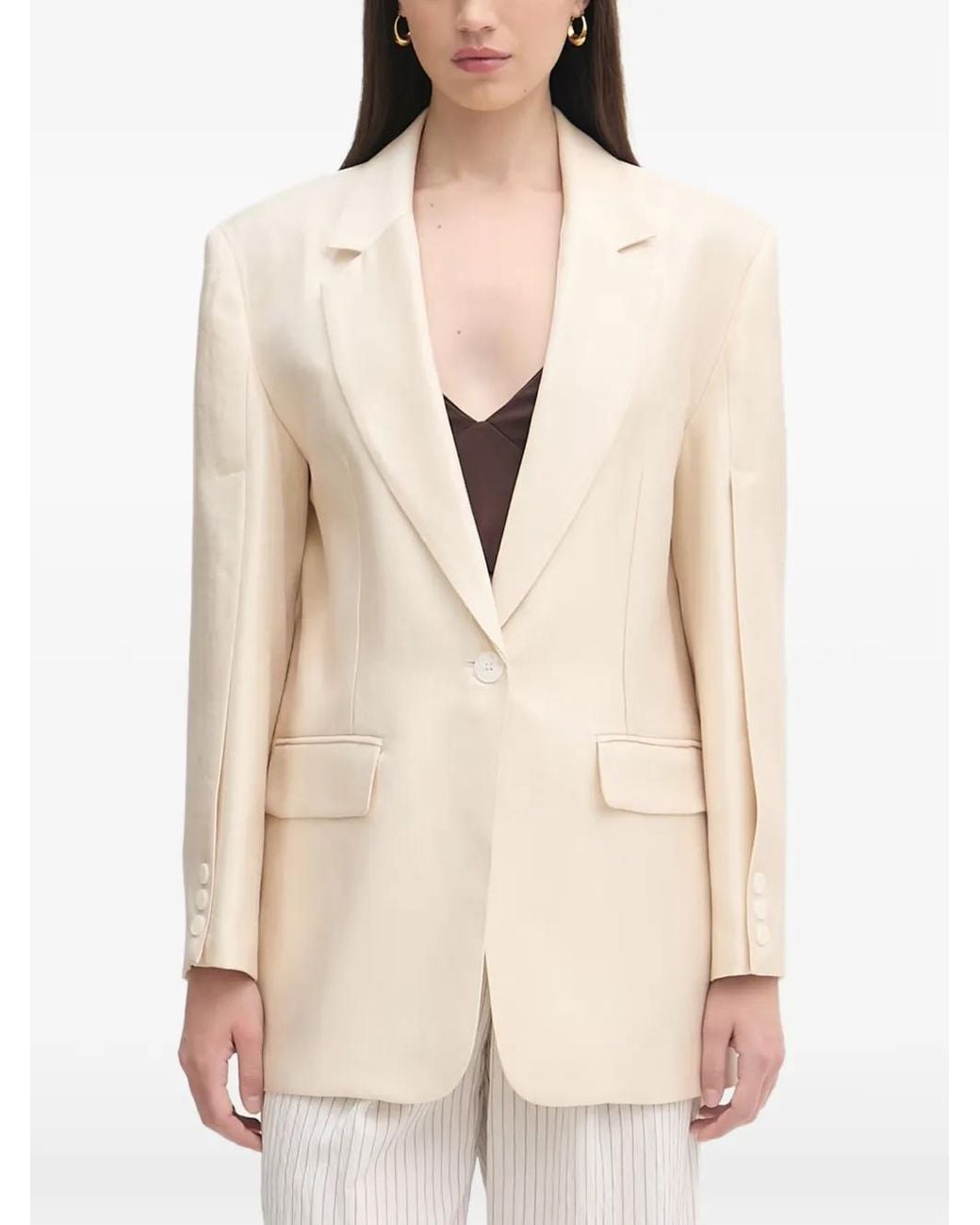 Blazer Con Botones Haveone de color Natural