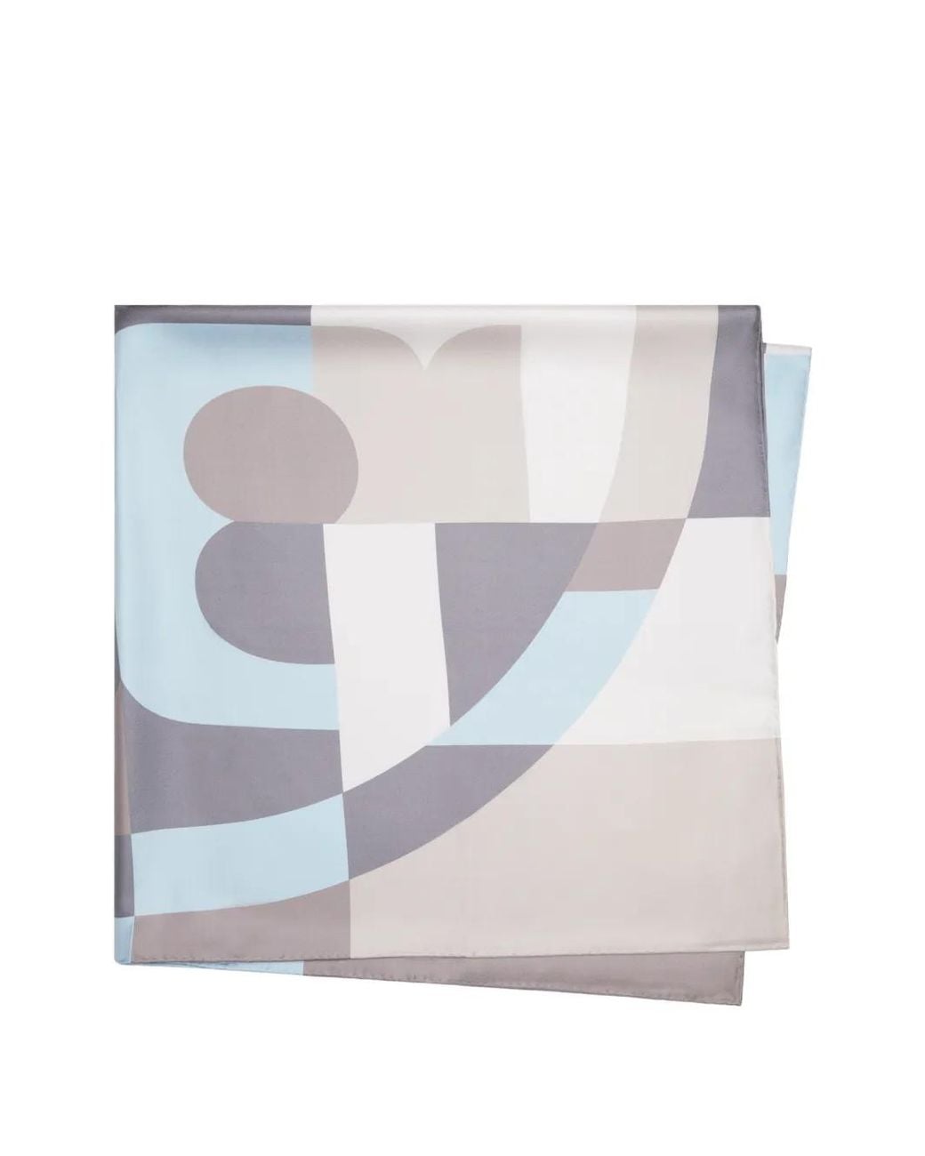 Tory Burch White Geo Colorblock Silk Square Scarf
