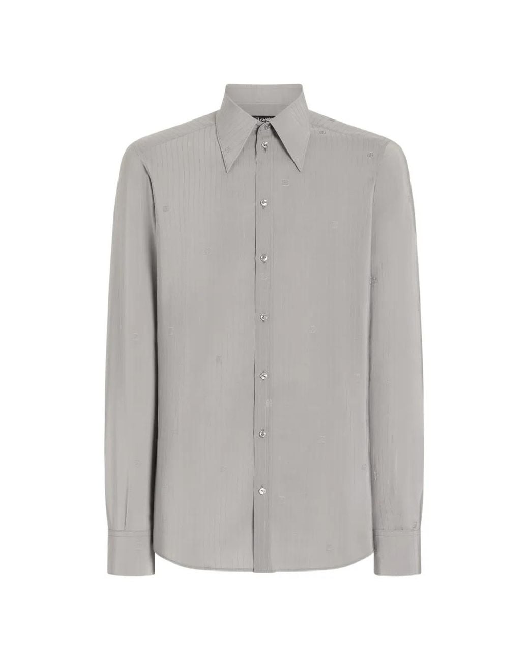 Dolce & Gabbana Gray Silk Shirt for men