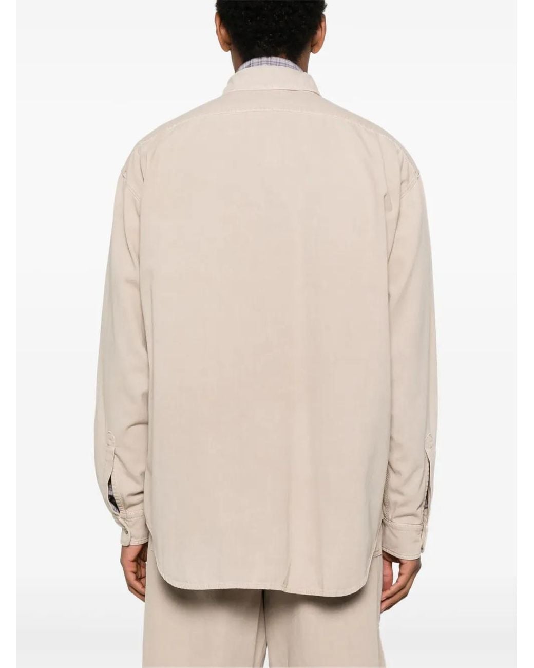 Moschino Natural Tailored Shirt With Structured Collar And Buttoned Cuffs for men