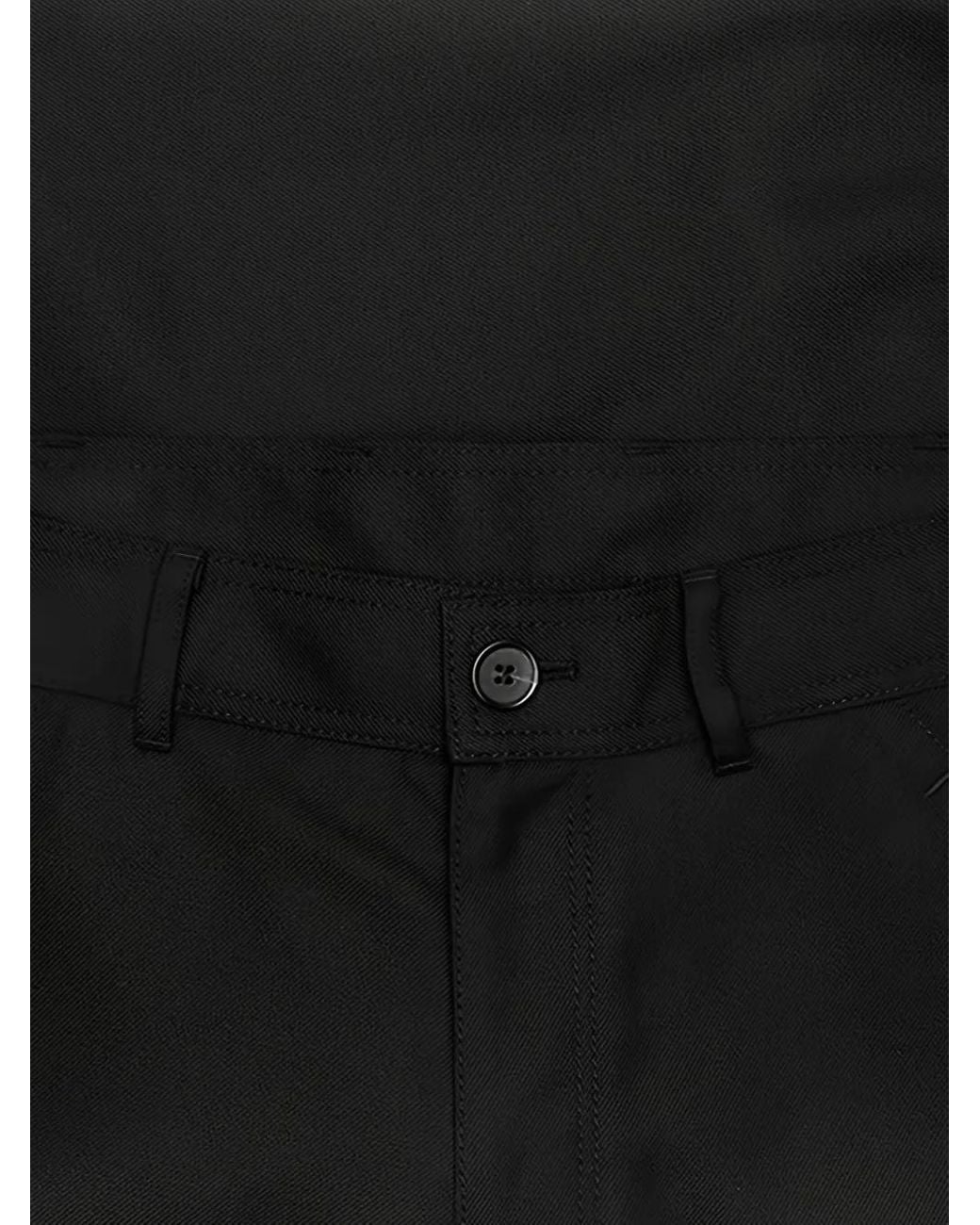 Comme des Garçons Black Button-Fastening Woven Trousers for men