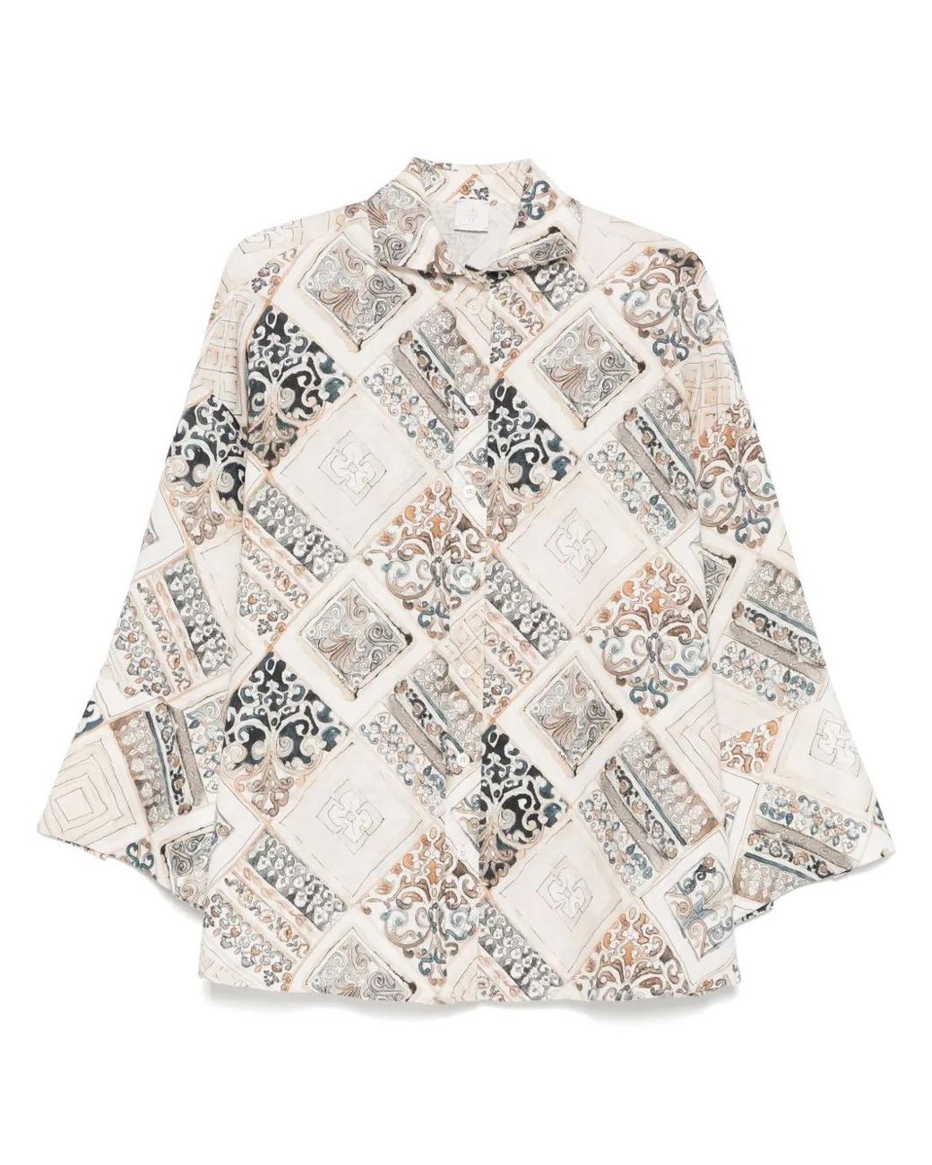 Eleventy Linnen Blouse in het White