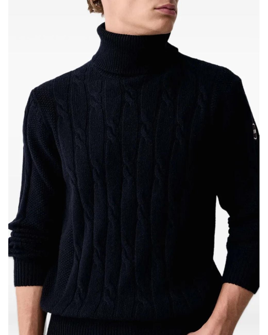 Colmar Cable-Knit Sweater in Black for Men | Lyst