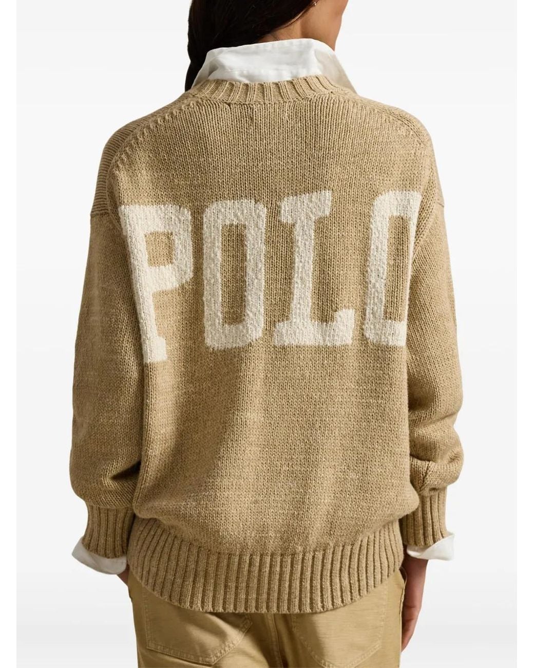 Polo Ralph Lauren White Logo Sweater