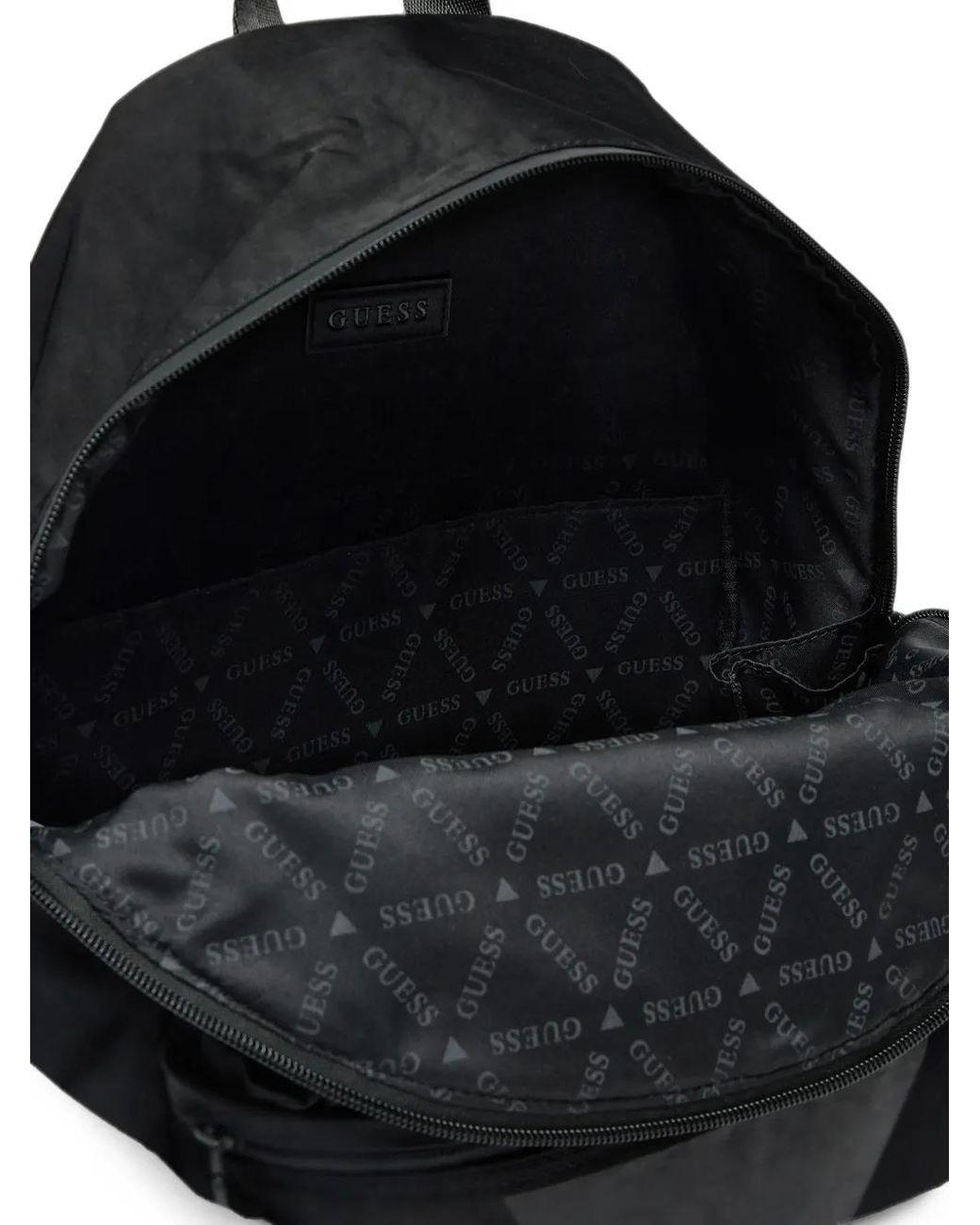 Guess Black Venezia Logo-Print Backpack for men