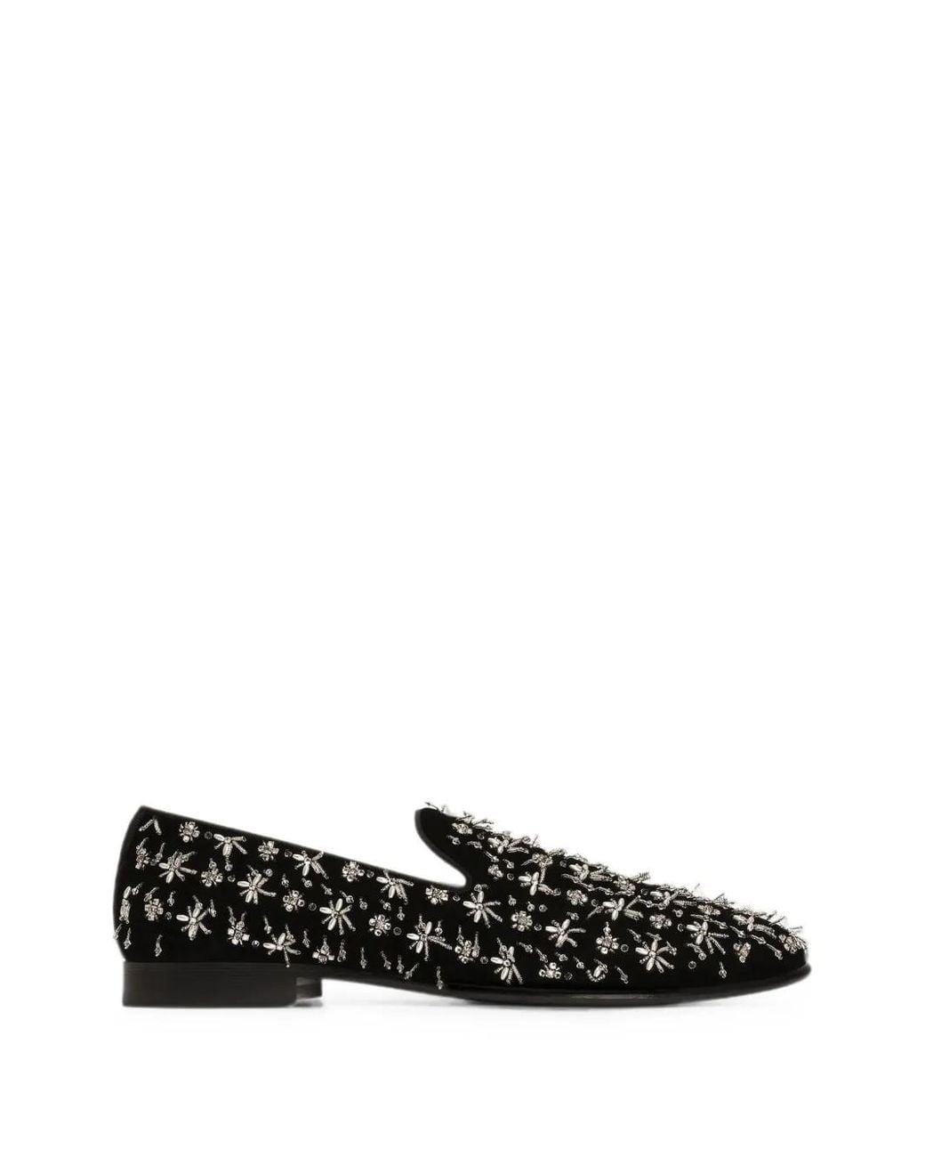 Dolce & Gabbana Black Velvet Loafers for men