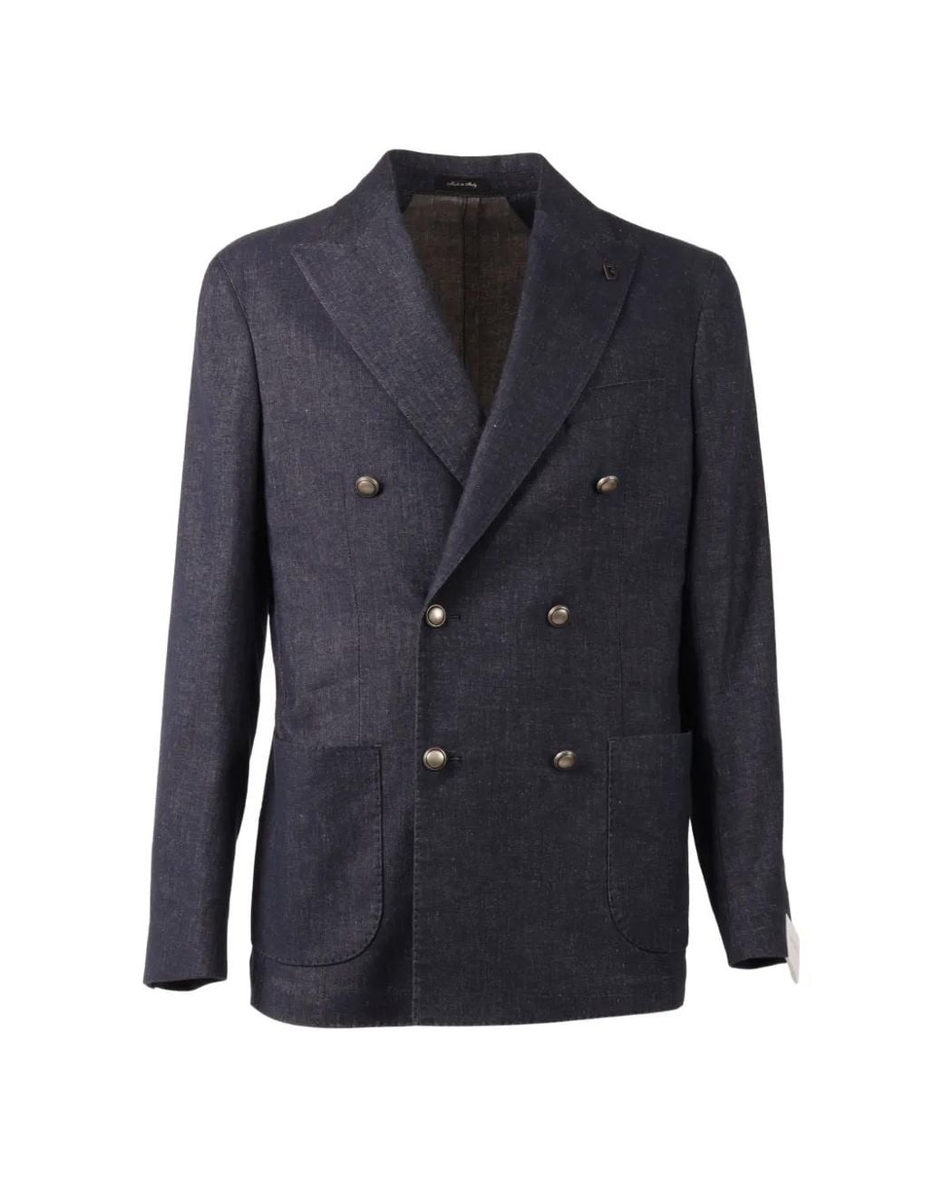 Brera Orologi Blue Double-Breasted Jacket for men