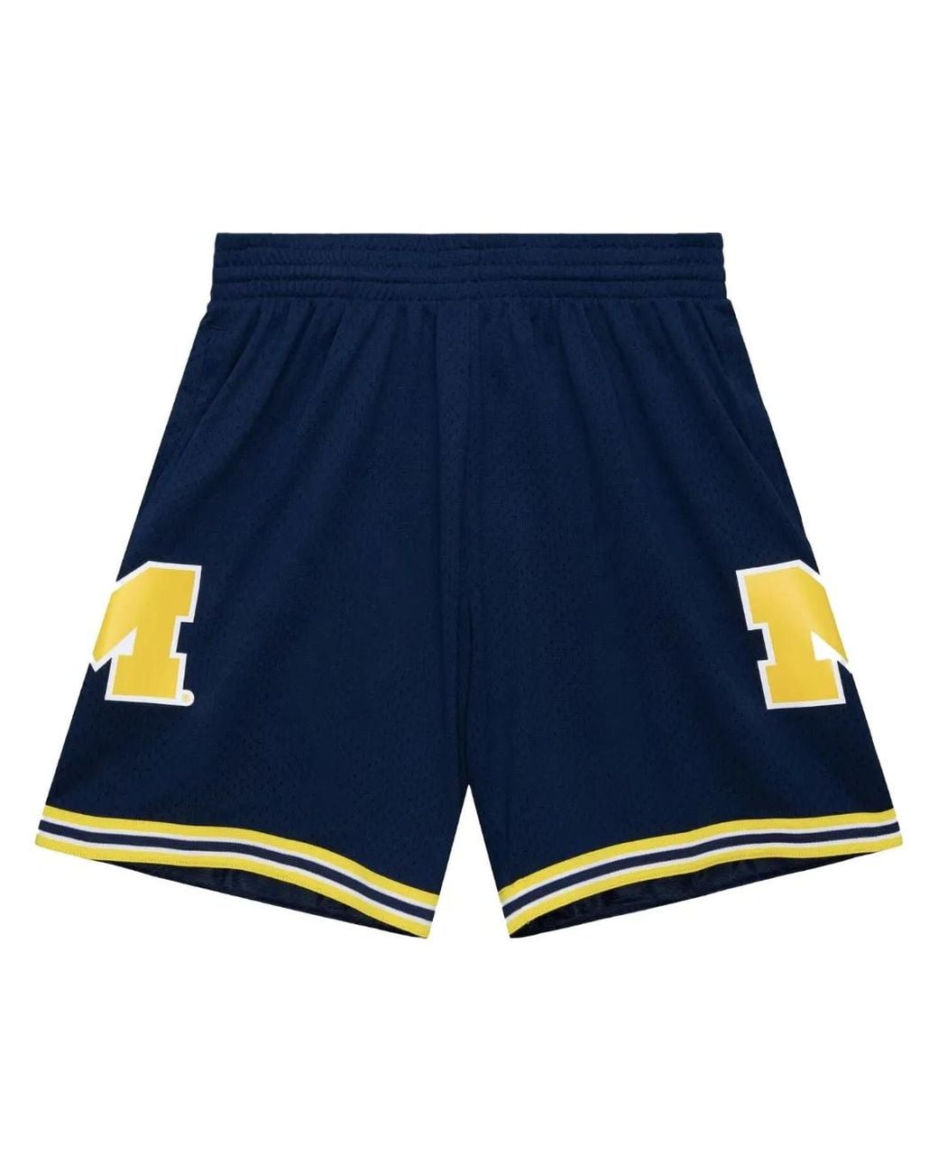 Mitchell & Ness Blue "Ncaa Michigan Wolverines 1991" Road Shorts for men