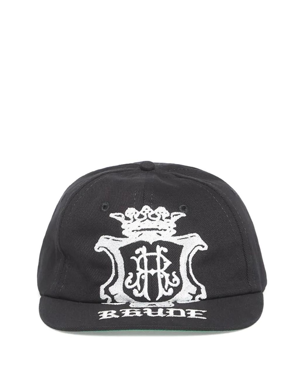Rhude Black Grand Cru Crest Curved Brim Cap