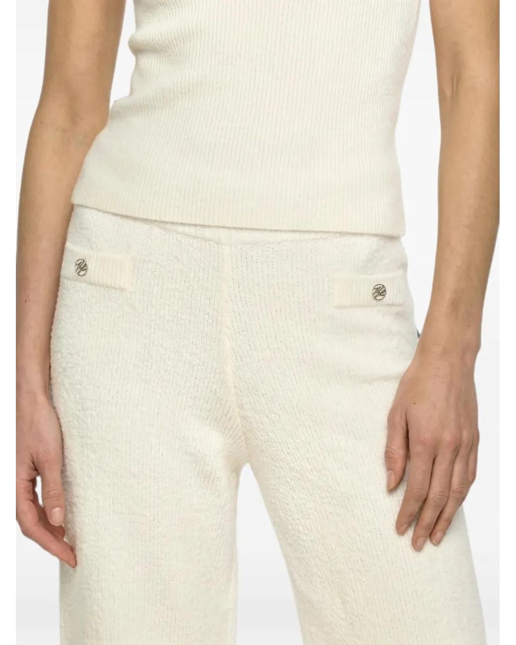 Karl Lagerfeld White Fluffy Loungewear Trousers