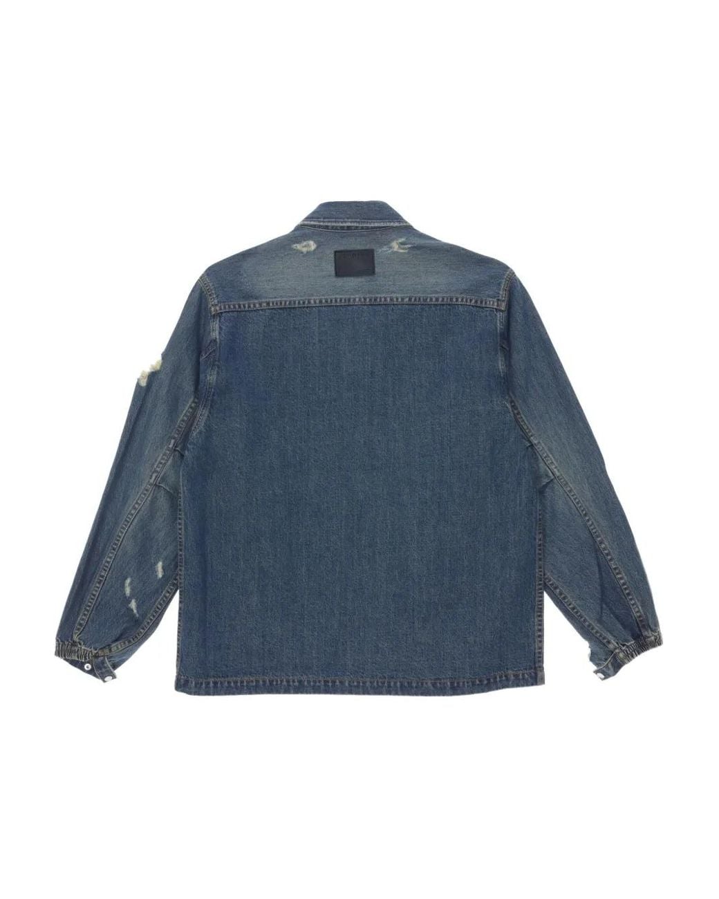 Helmut Lang Blue Distressed Denim Jacket for men
