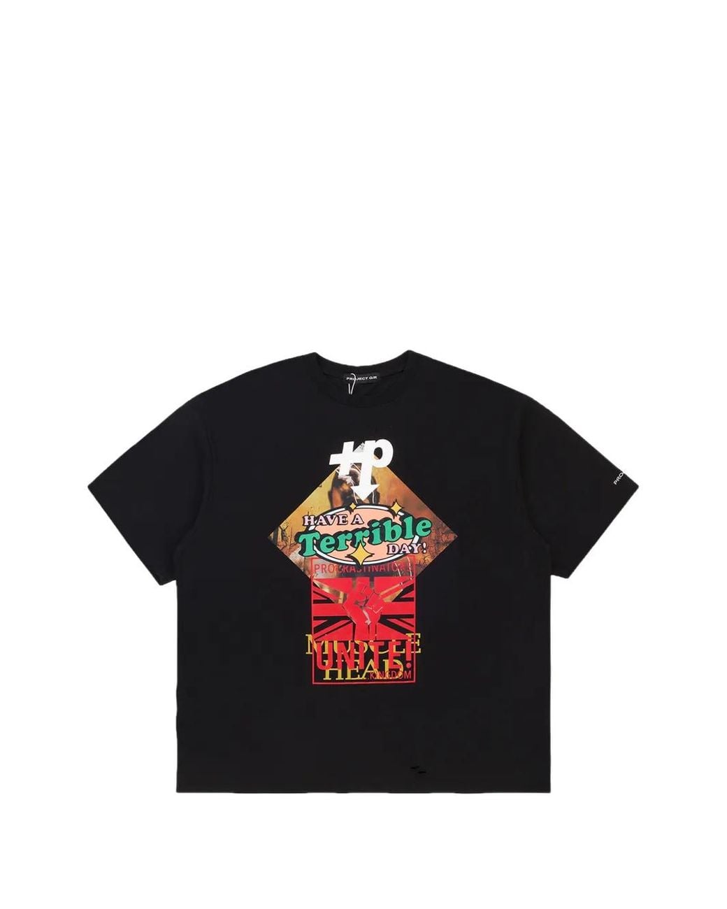 PROJECT G/R Black Graphic-Print T-Shirt for men