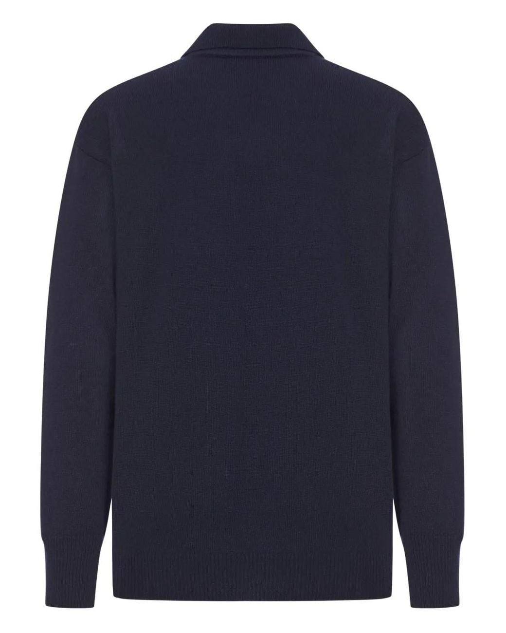 Roberto Collina Blue Polo-Neck Wool Sweater for men