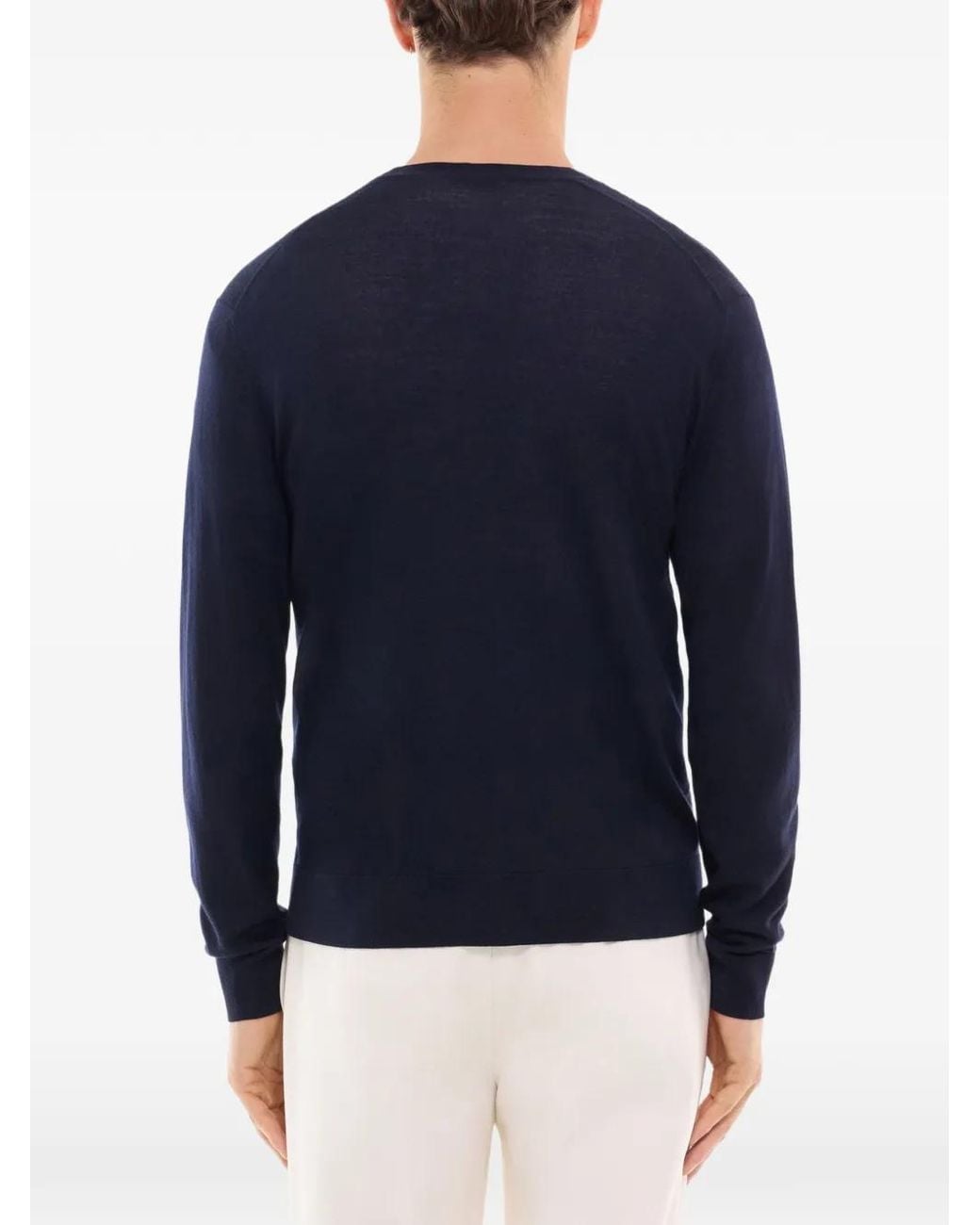Fursac Blue V-Neck Buttoned Cardigan for men
