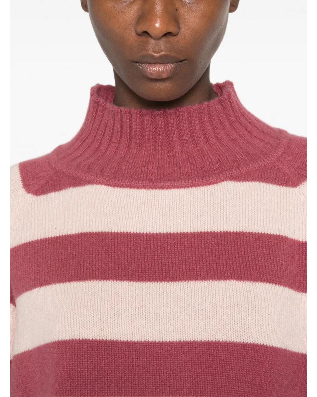Be You Red Long-Sleeve Striped Sweater