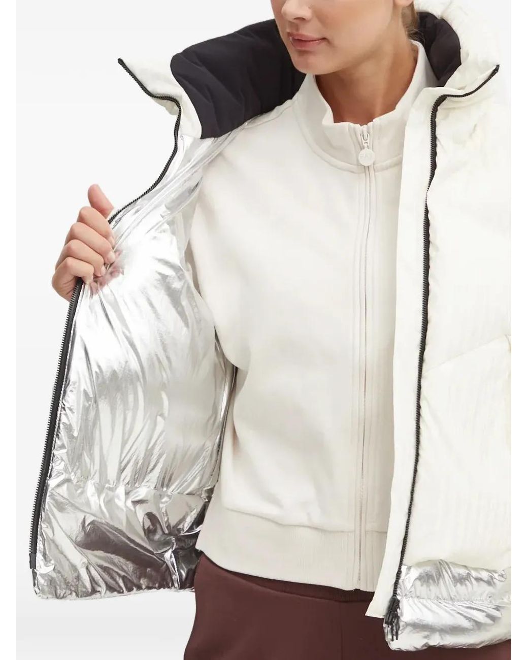 Sportalm Natural Quilted Metallic-Trim Jacket