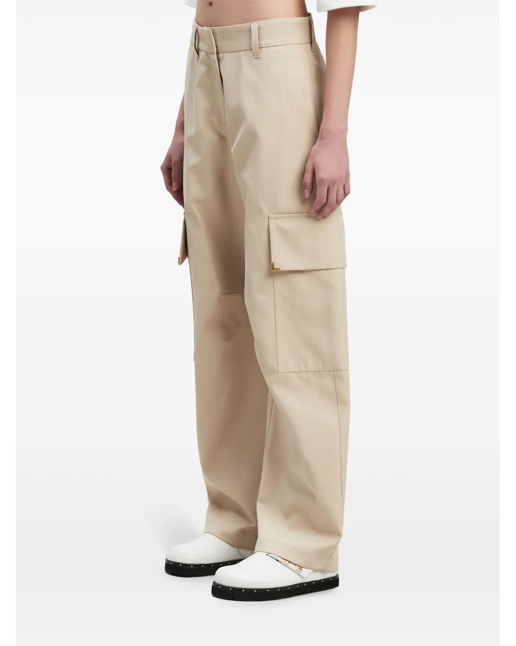 Palm Angels Natural Carrot Cargo Pants